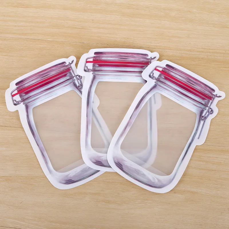 Food Packaging Zip pouches Bag with Clear Window Flat lay Food Saver 12pack