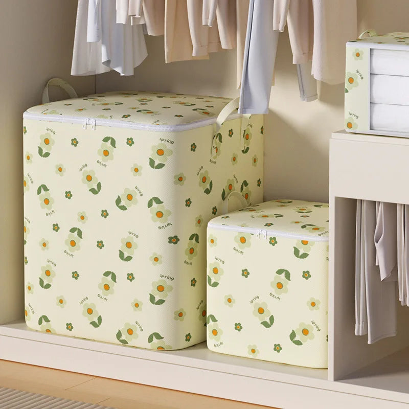 Duvet-Clothes Foldable Fabric Storage Box 45x45x35cm 100Ltr