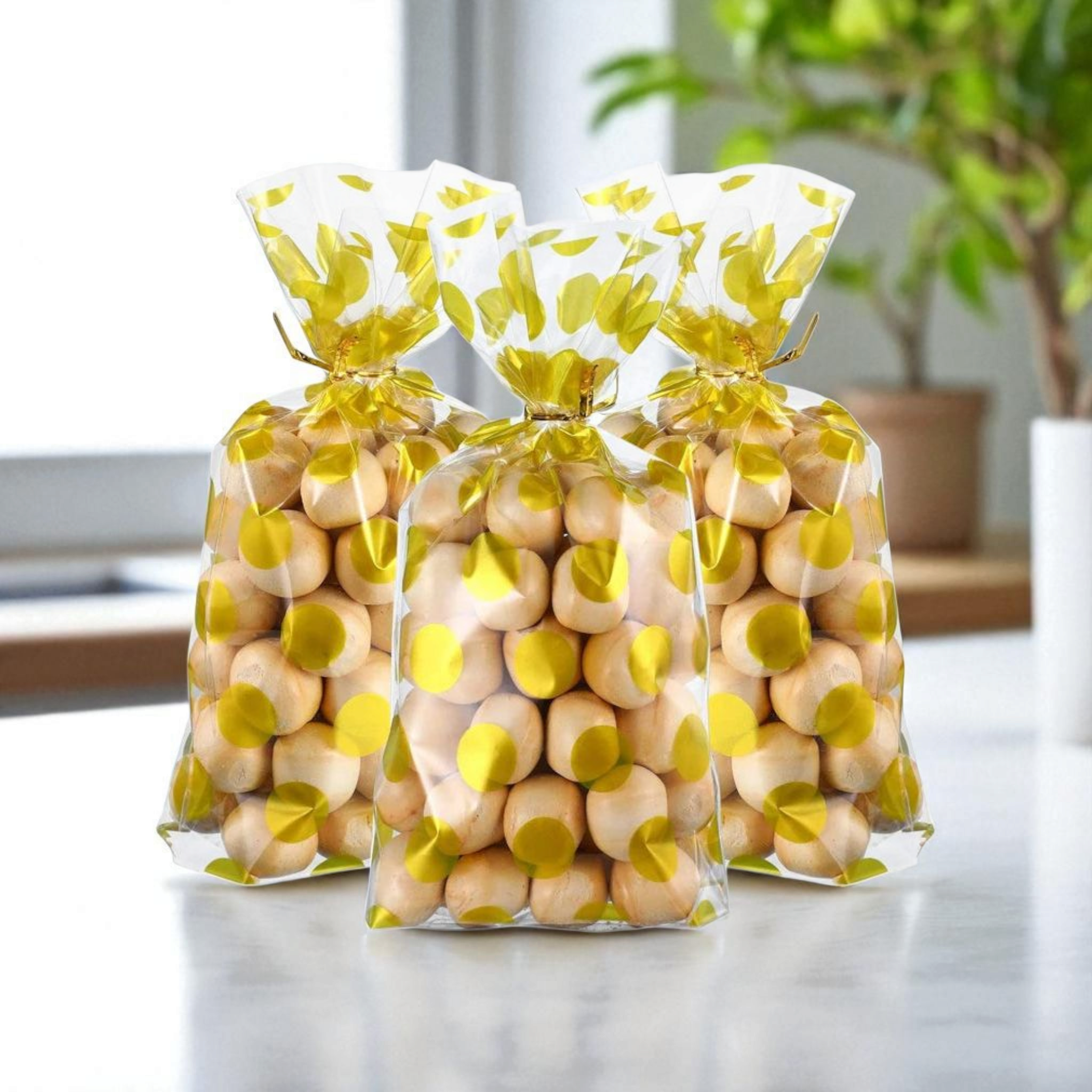 Cellophane Candy Bags 13x21+4.5cm 10pack