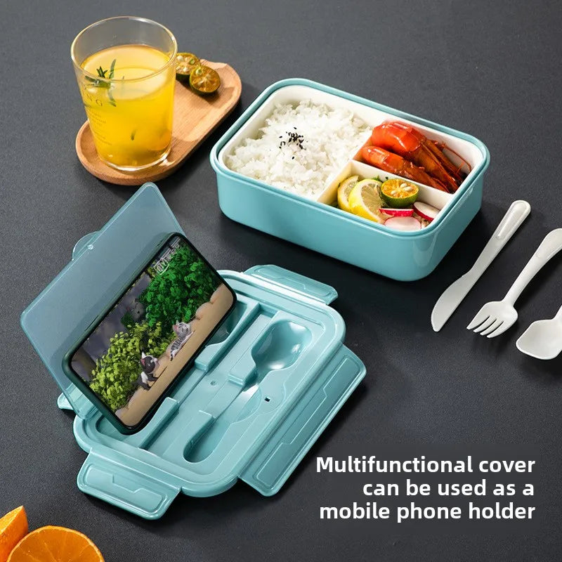Wonderful Life Lunch Box 3-Compartment with Reusable Utensils 1.25L
