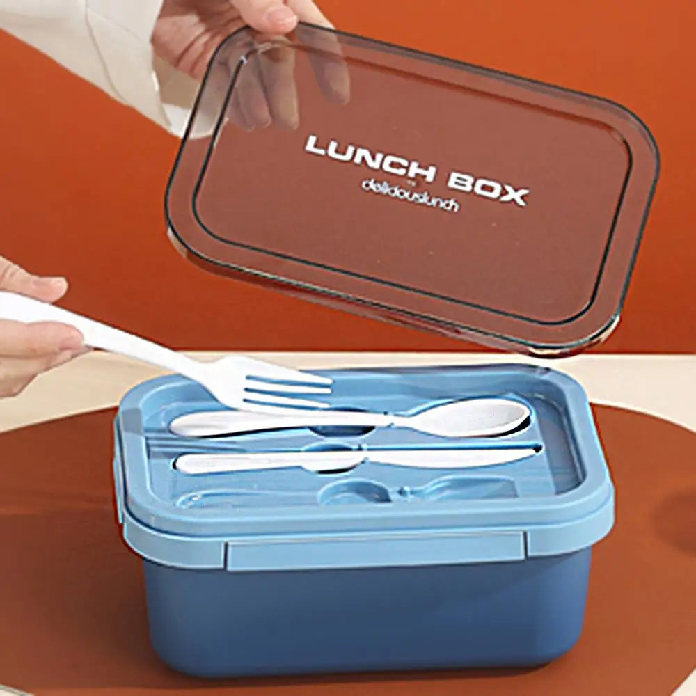 Wonderful Life Lunch Box 3-Compartment with Reusable Utensils 1.25L