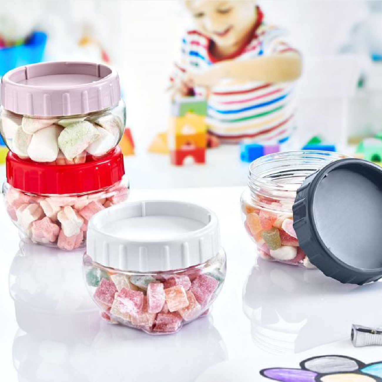 EM House Storage Jar 430ml T-Lock EMP-952