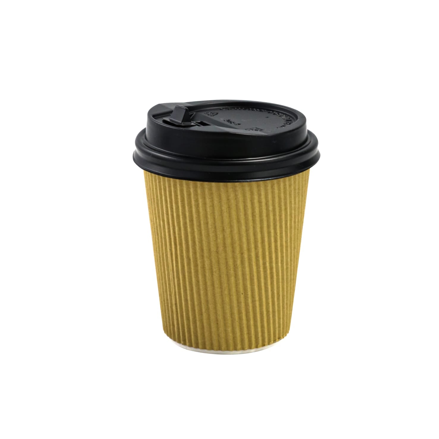 350ml Ripple Paper Coffee Cups Disposable Kraft Brown 5pack