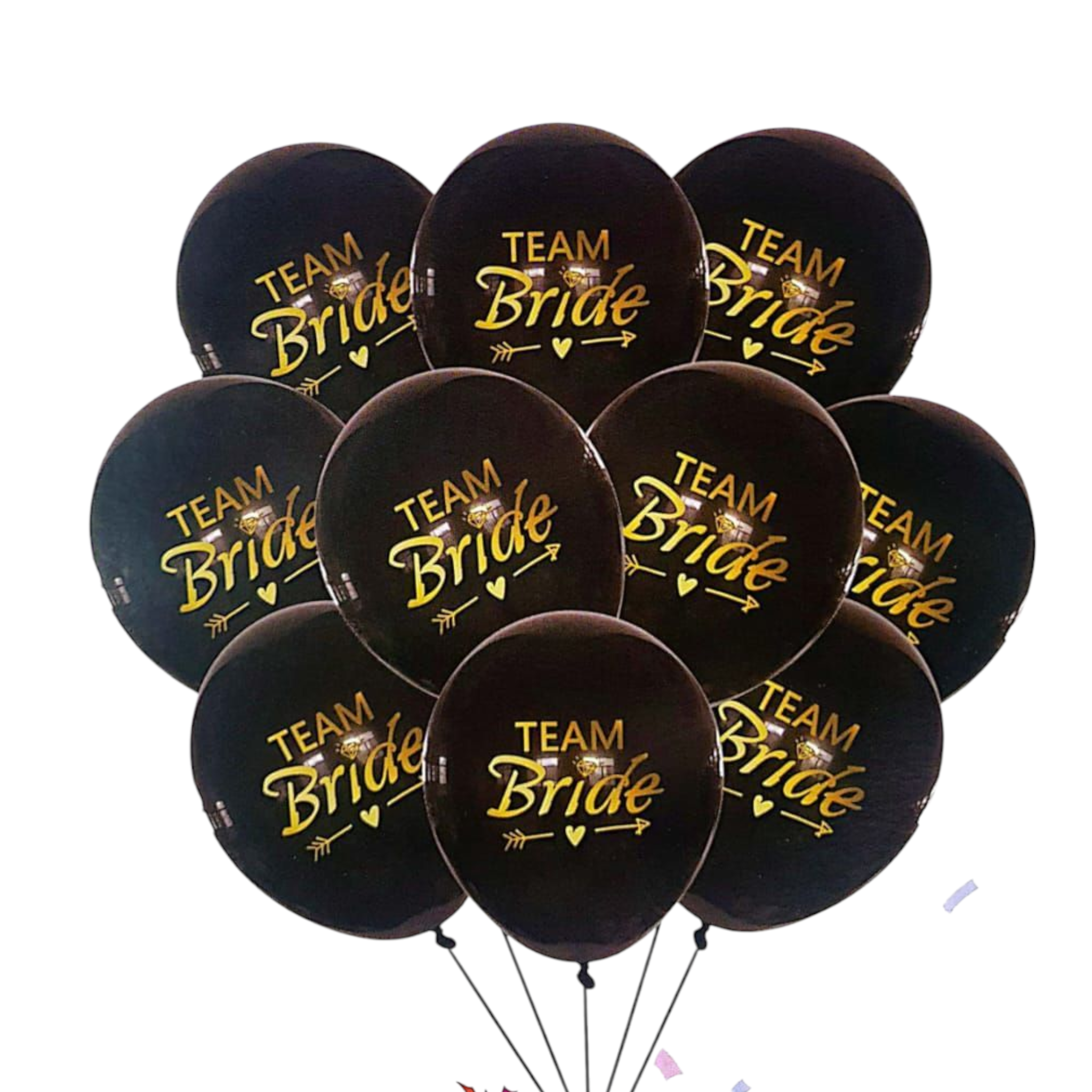 Balloon Set 10pc Team Bride Printed