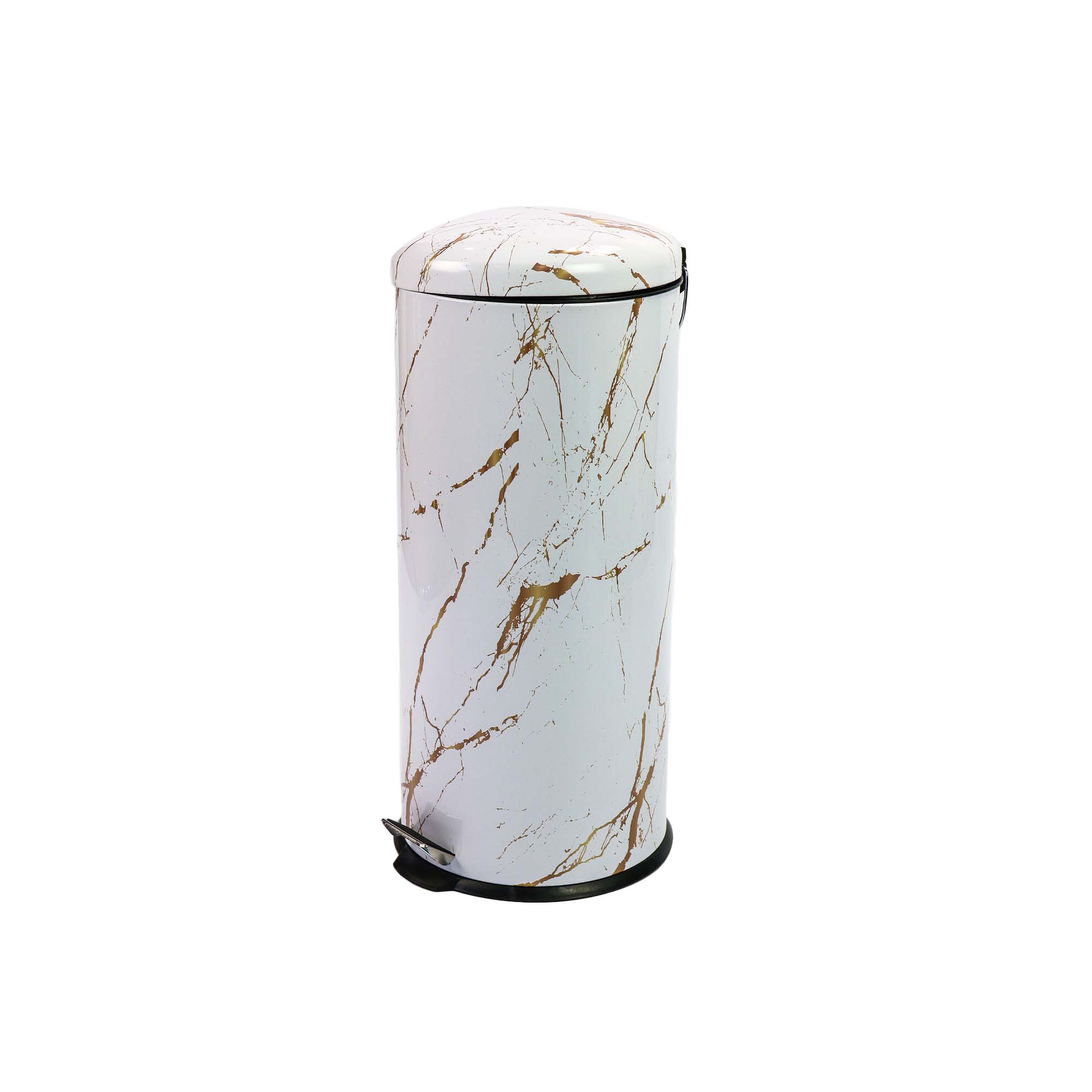 Dustbin 30L with Marble Print Flip Top Lid