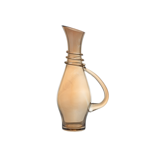 Glass Jug 1.3L Rope Handle Gold 32cm GL1628