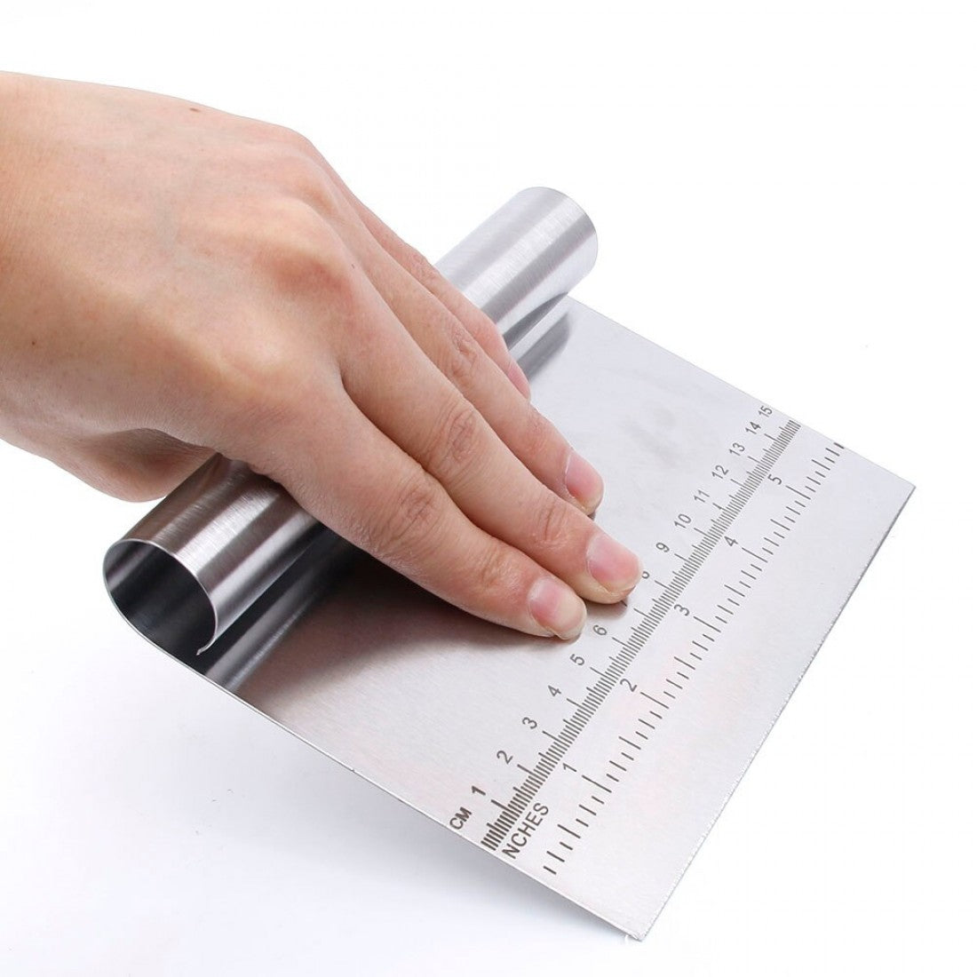 Stainless Steel Dough Scraper Cutter 15x11.5cm with Measurments KG1455