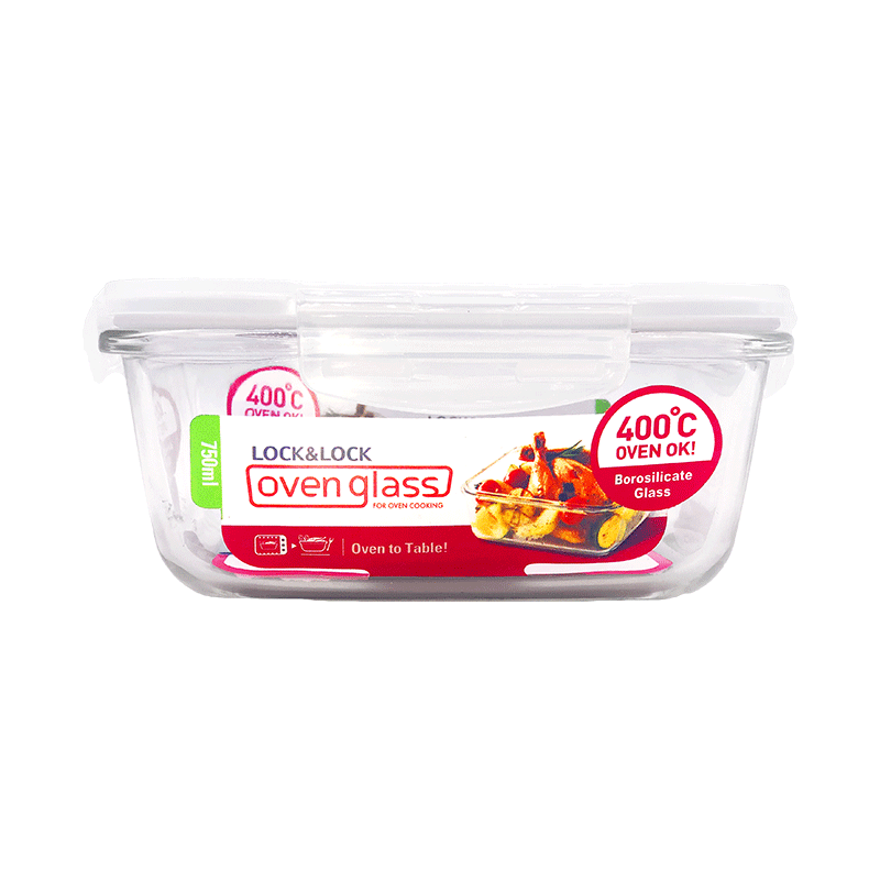 750ml LocknLock Euro Glass Square Container LLG224