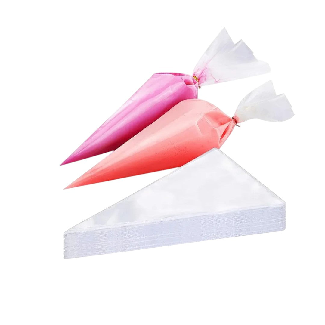 LDPE Plastic Piping Bags Clear 100pack