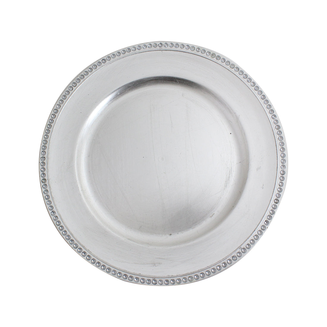 Underplate Silver Beaded Round