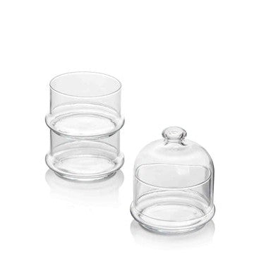Pasabahce Villa Patiserrie Bowl 3-Tier Glass Dome Jar 22.9x9cm 24010