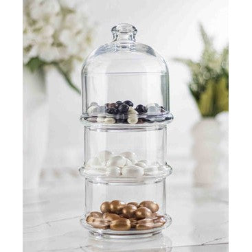 Pasabahce Villa Patiserrie Bowl 3-Tier Glass Dome Jar 22.9x9cm 24010
