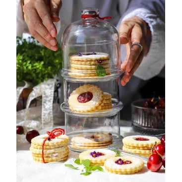 Pasabahce Villa Patiserrie Bowl 3-Tier Glass Dome Jar 22.9x9cm 24010