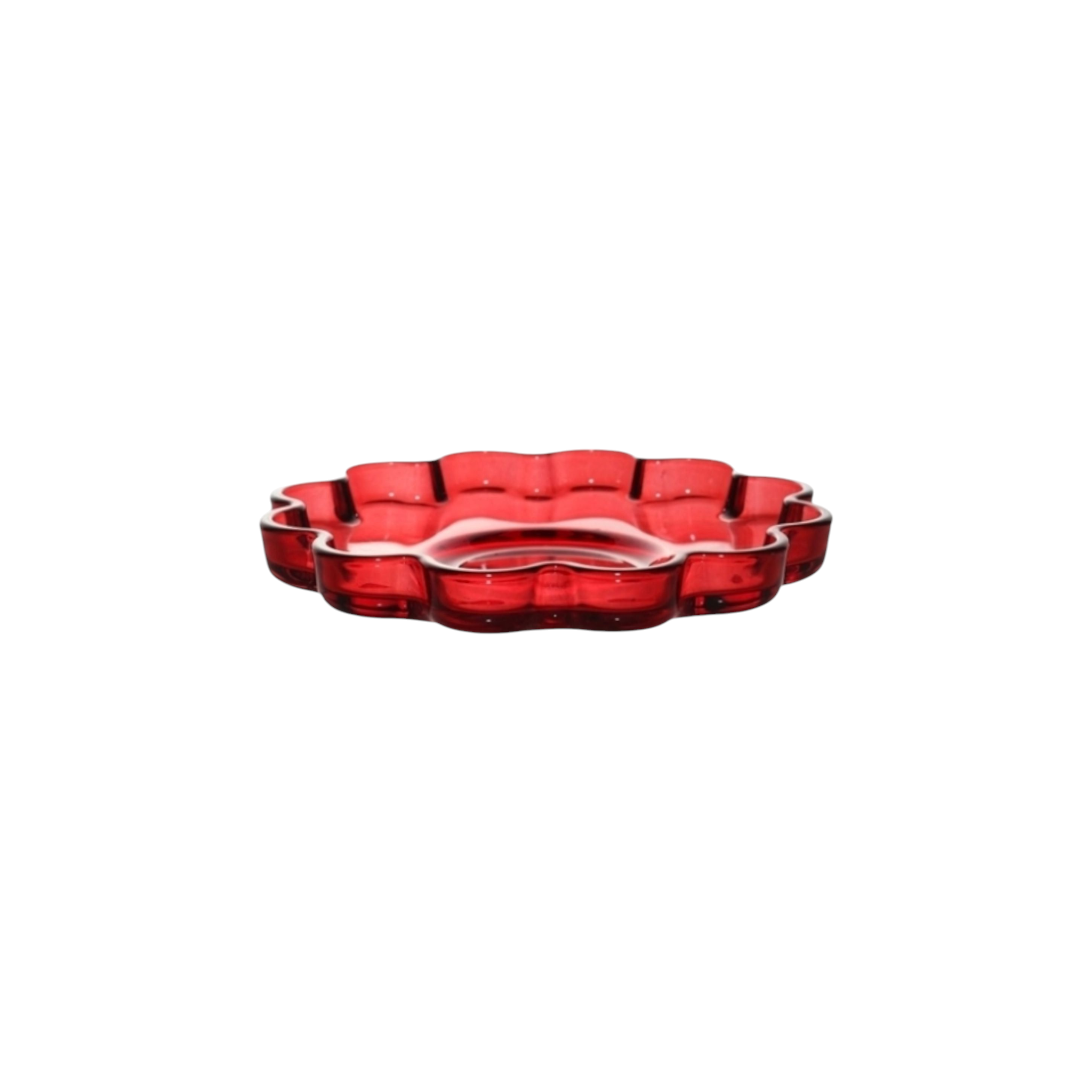Pasabahce Turkish Tea Saucer Plate Red Round 10cm 40604