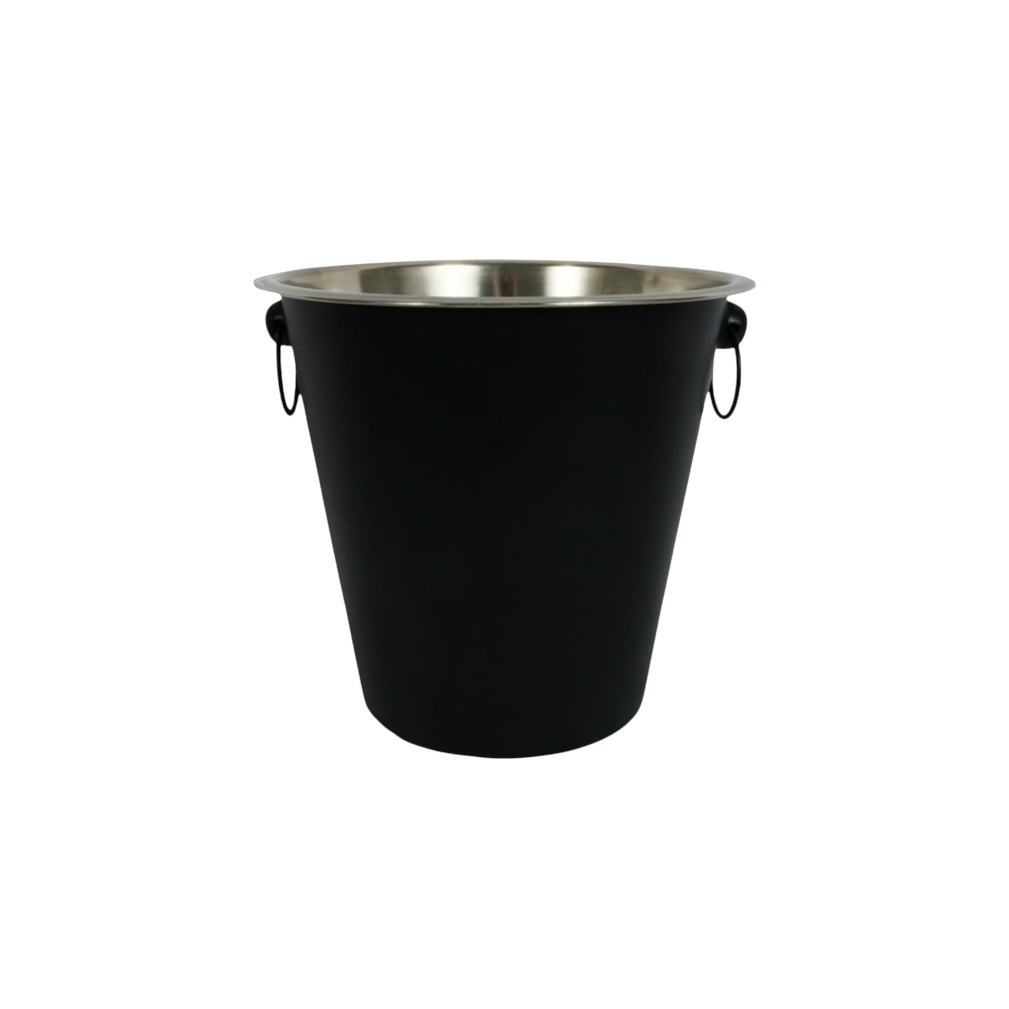 Ice Bucket Black Matte Champagne Cooler Stainless Steel 22x20cm 13159