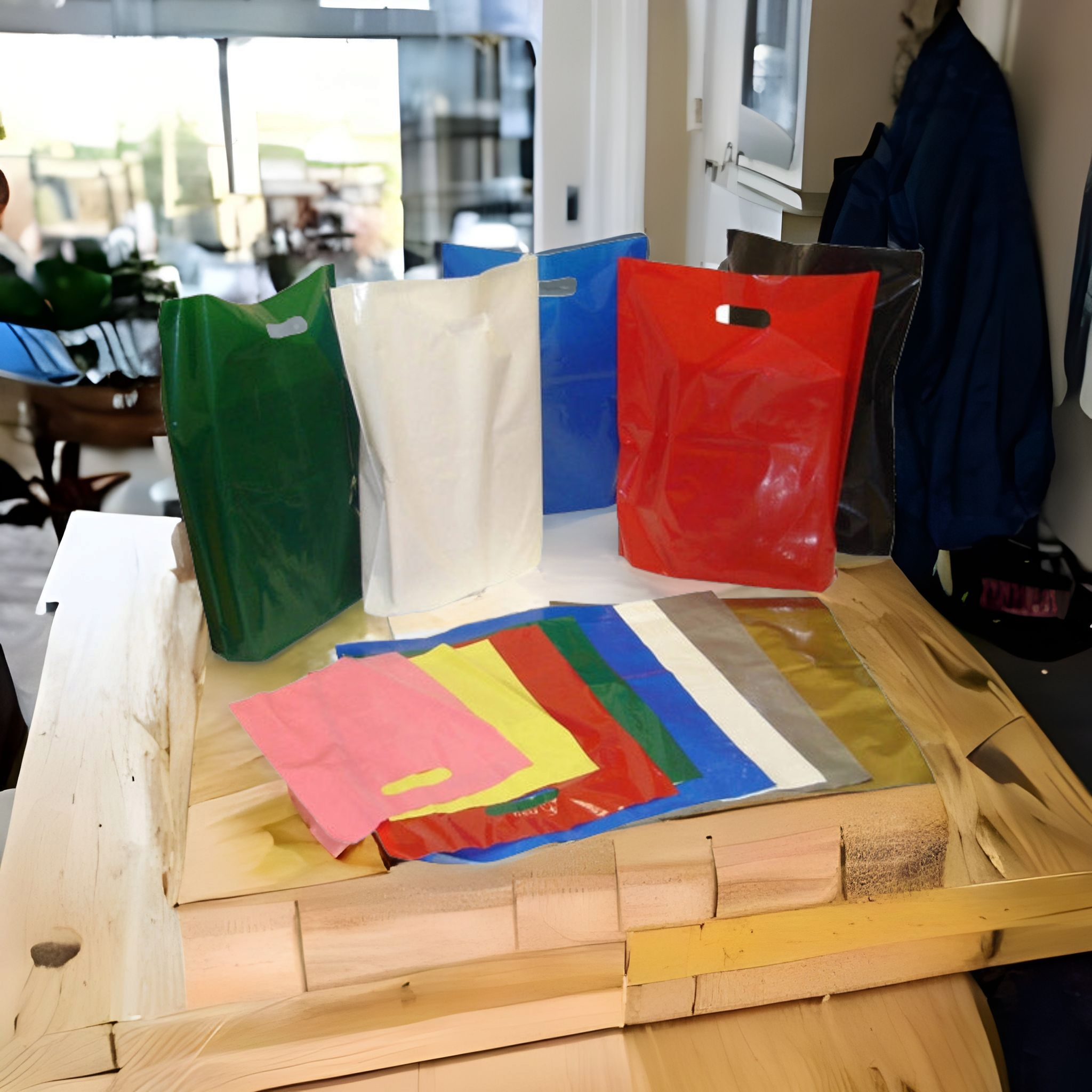 Plastic Boutique Bags 400+120x600mm 75mic 100pack