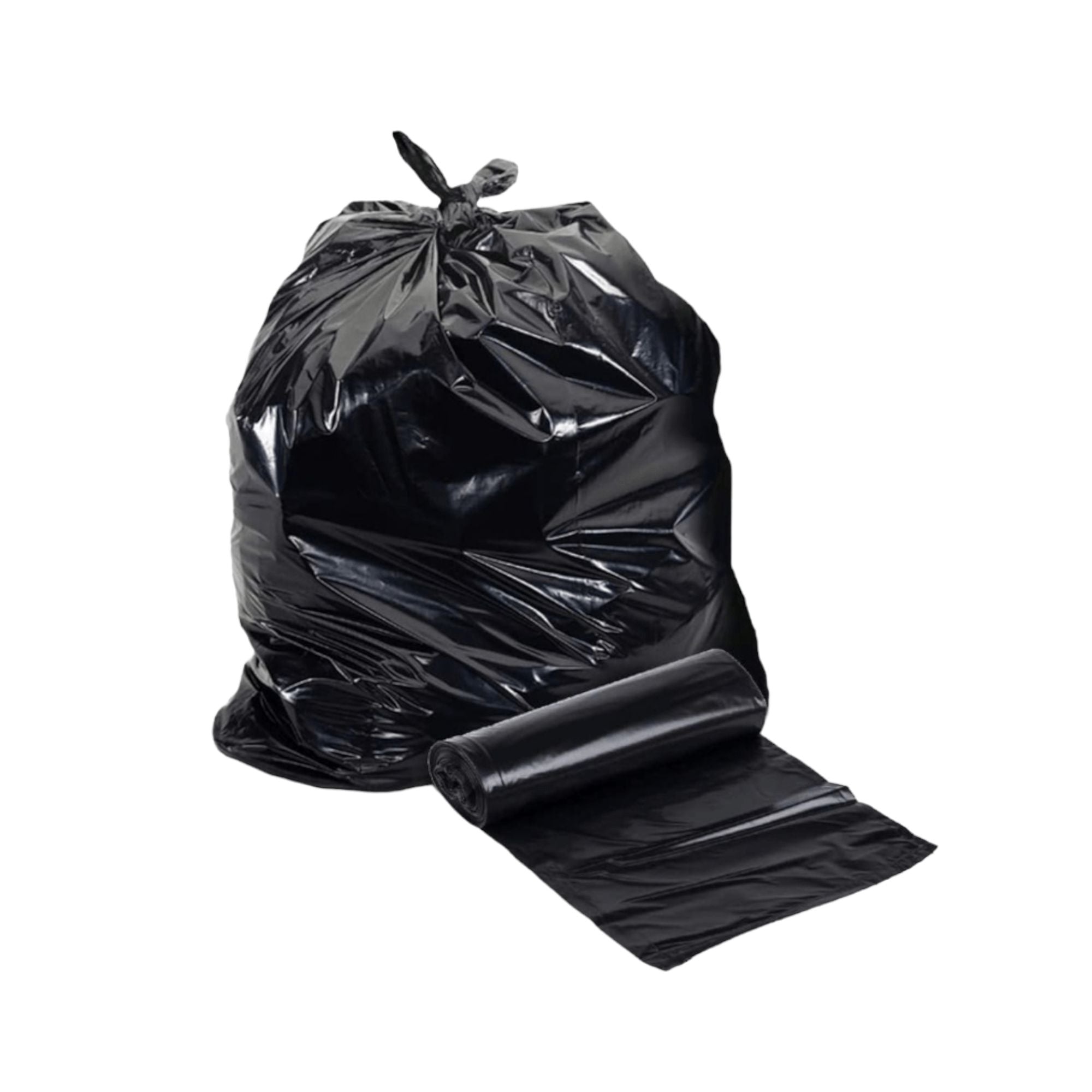 Refuse Bags Black on Rolll 75x95cm 20mic Recyled Black 20pcs