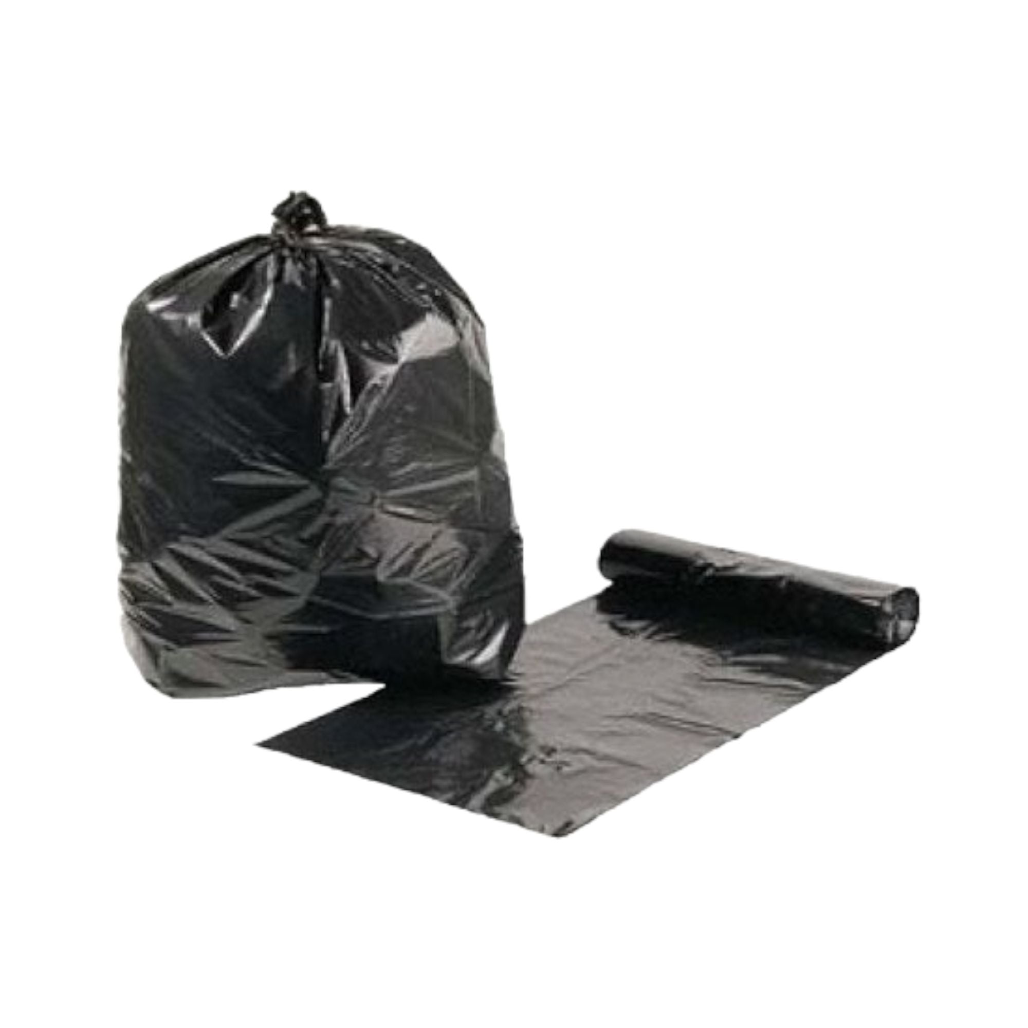 Refuse Bags Black on Rolll 75x95cm 20mic Recyled Black 20pcs