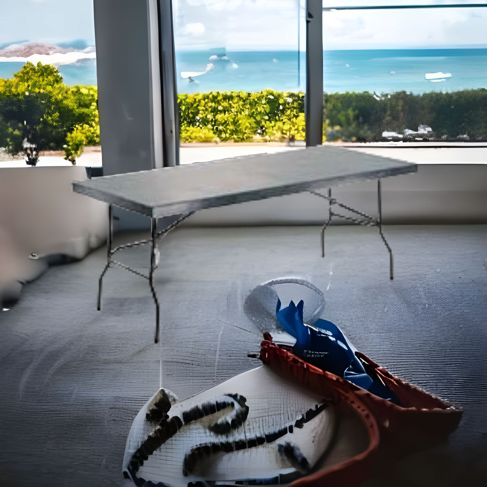 Steel Folding Table 83x76.5x74cm