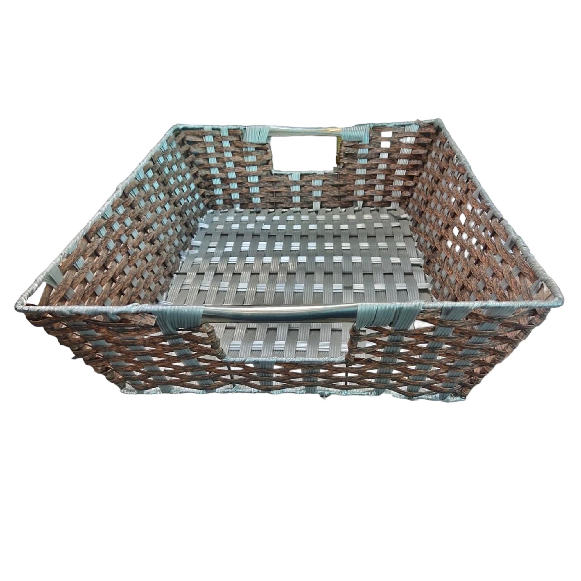 Plastic Woven Fruit Serving Tray Basket Medium 32x42x10.5cm 026B