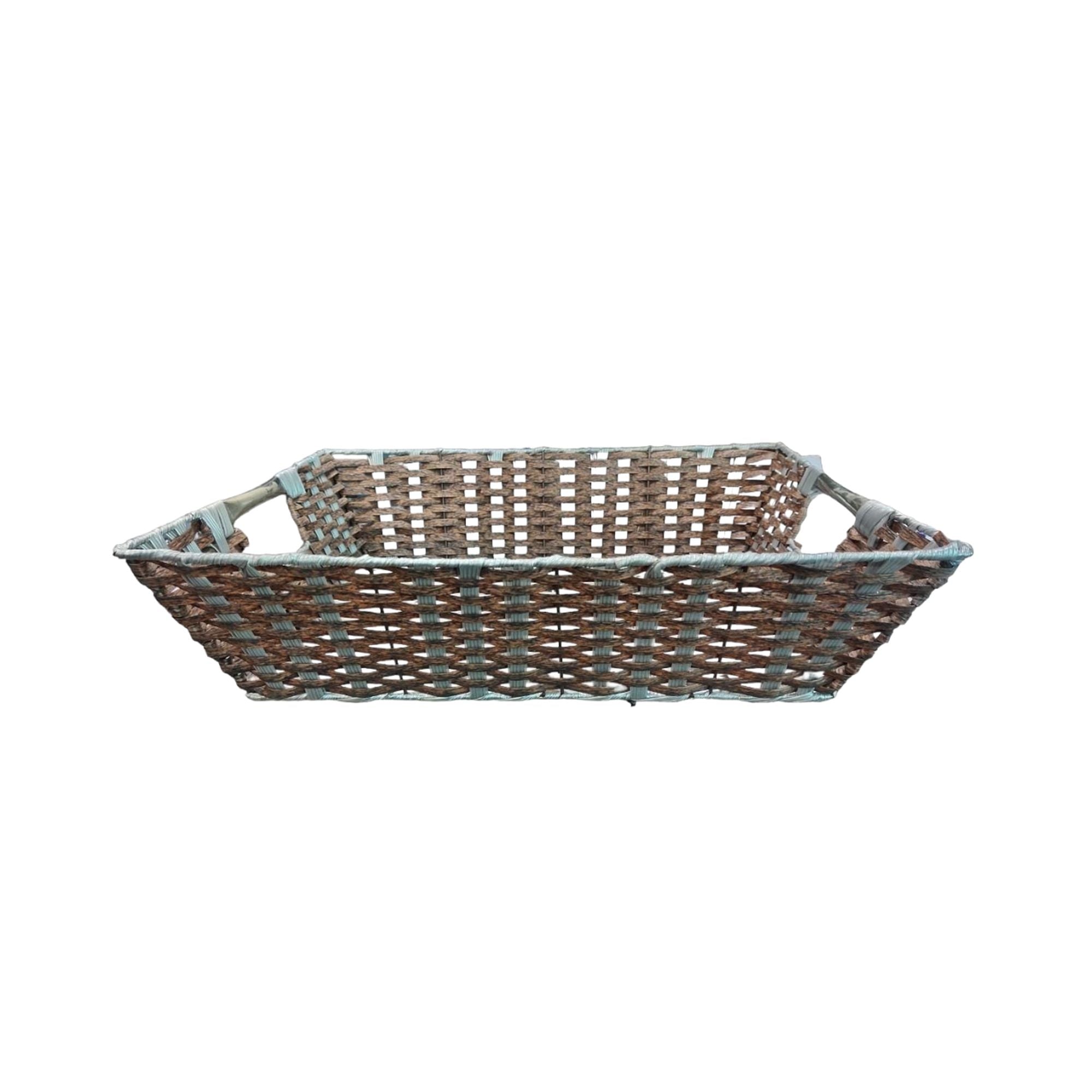 Plastic Woven Fruit Serving Tray Basket Small 29.5x39x10cm 026