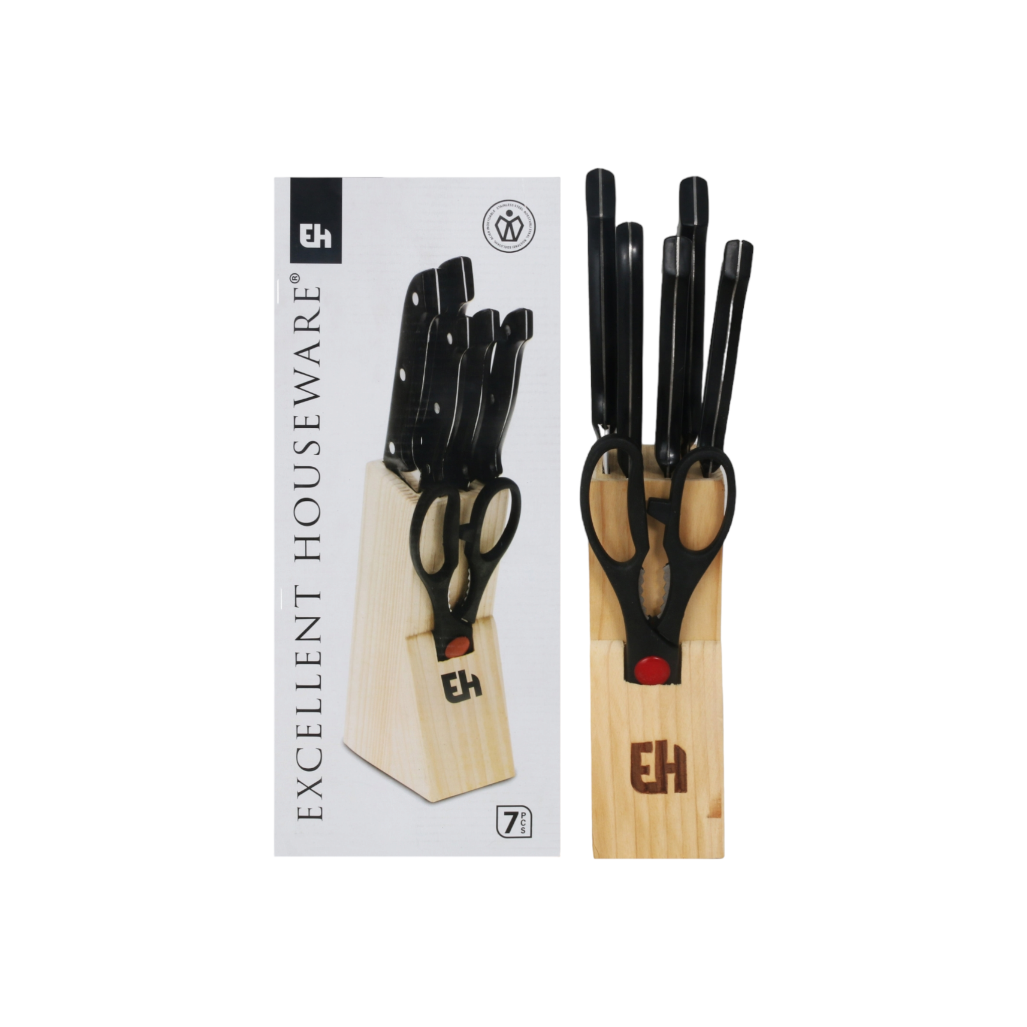 Kniife Block Wood 7Pack