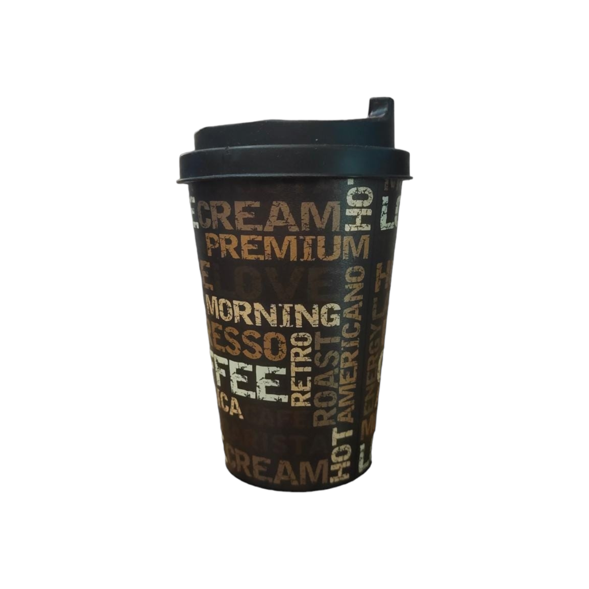 Reusable Takeaway Coffee Cup 340ml Printed Design Latte