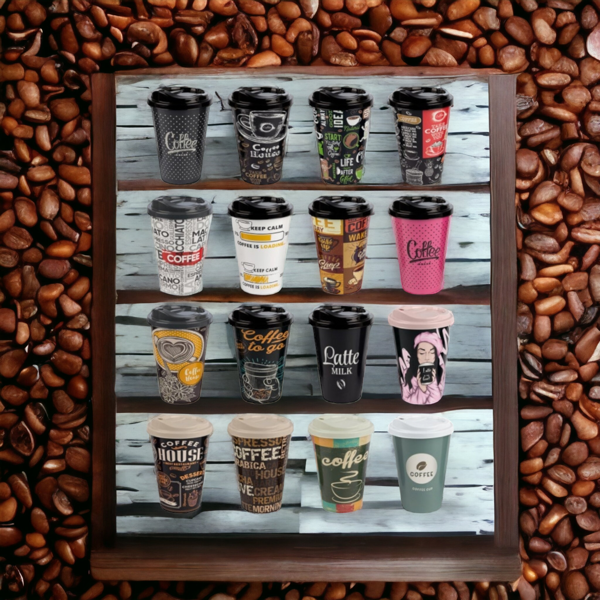 Hobby Life 500ml Reusable Takeaway Coffee Cup To-Go