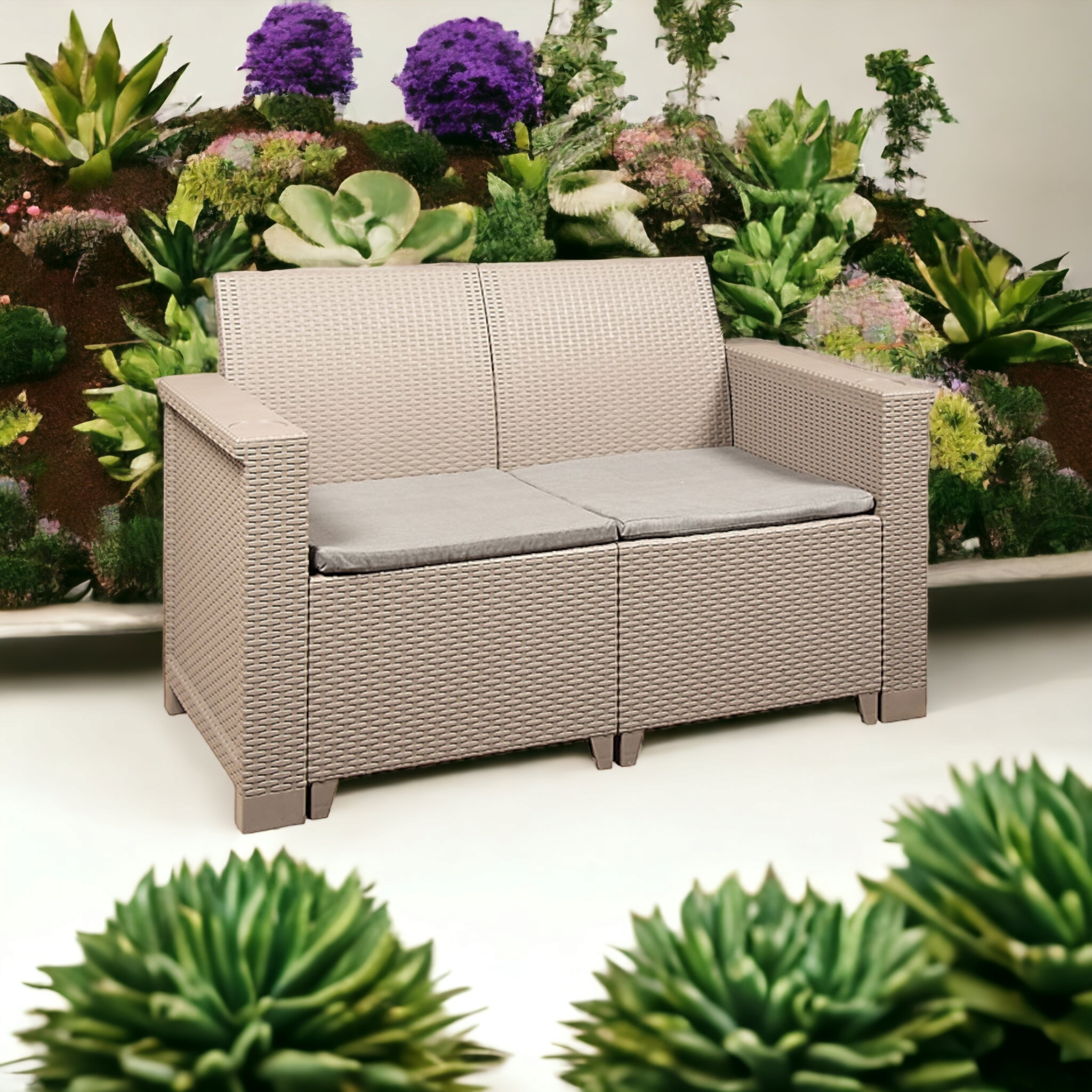 Jabulani 2-Seater Rattan Patio Chair - Contour Outdoor