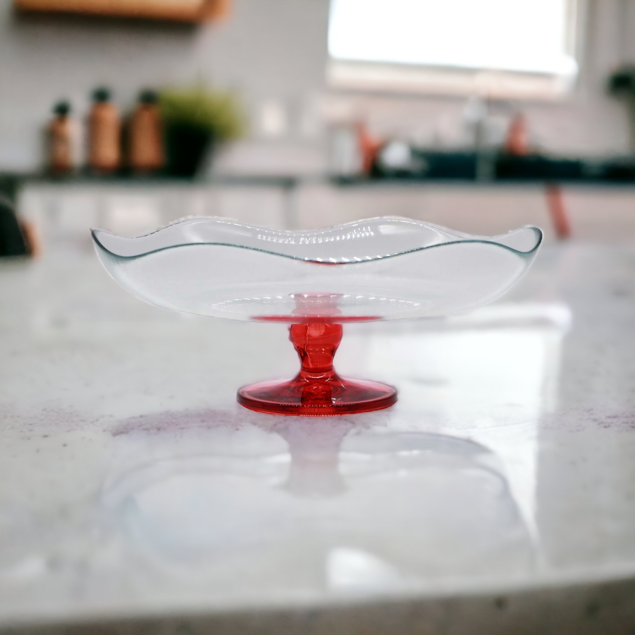 Pasabahce Server Joy Footed Red 40668