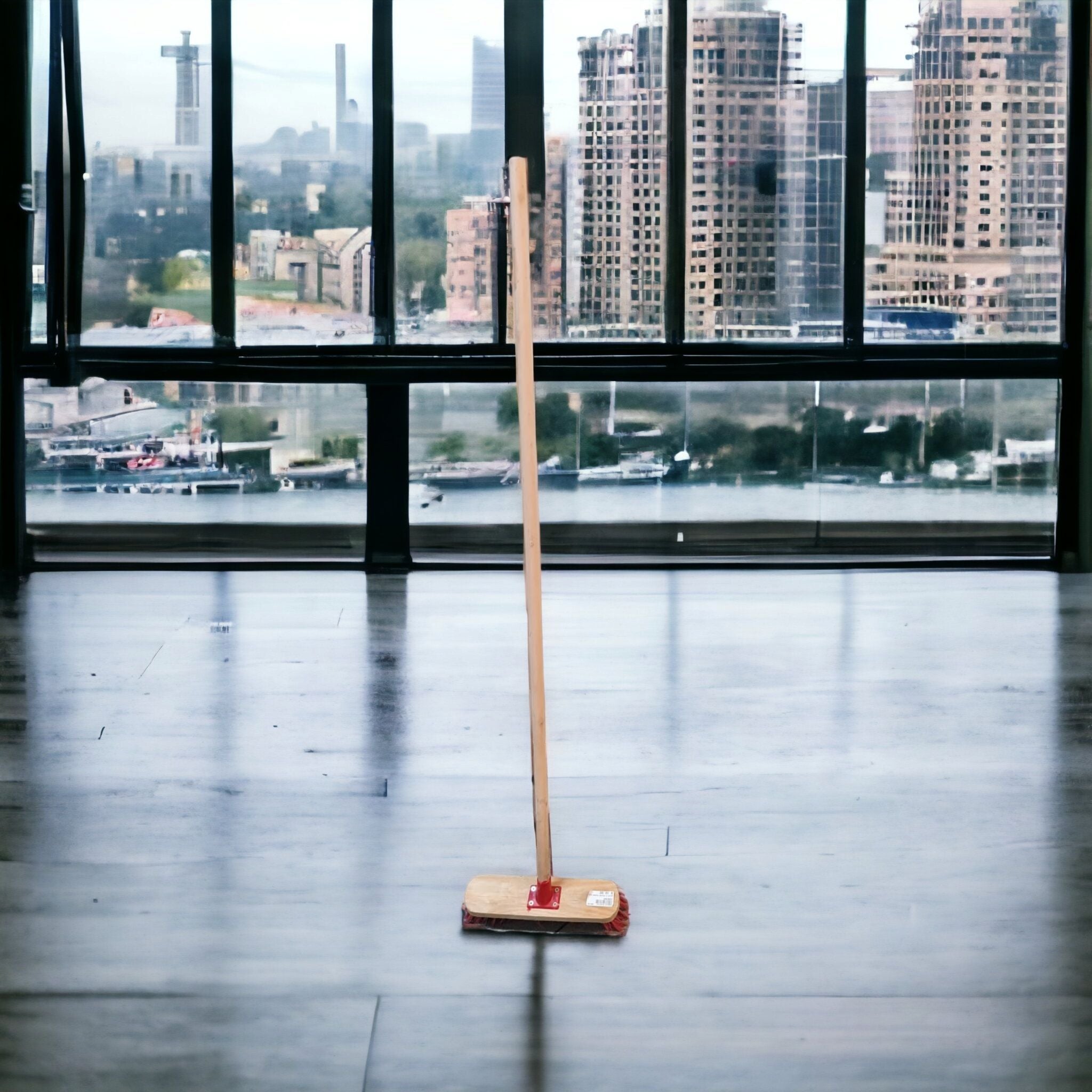 Household Broom 2-Colour Wooden Buzz