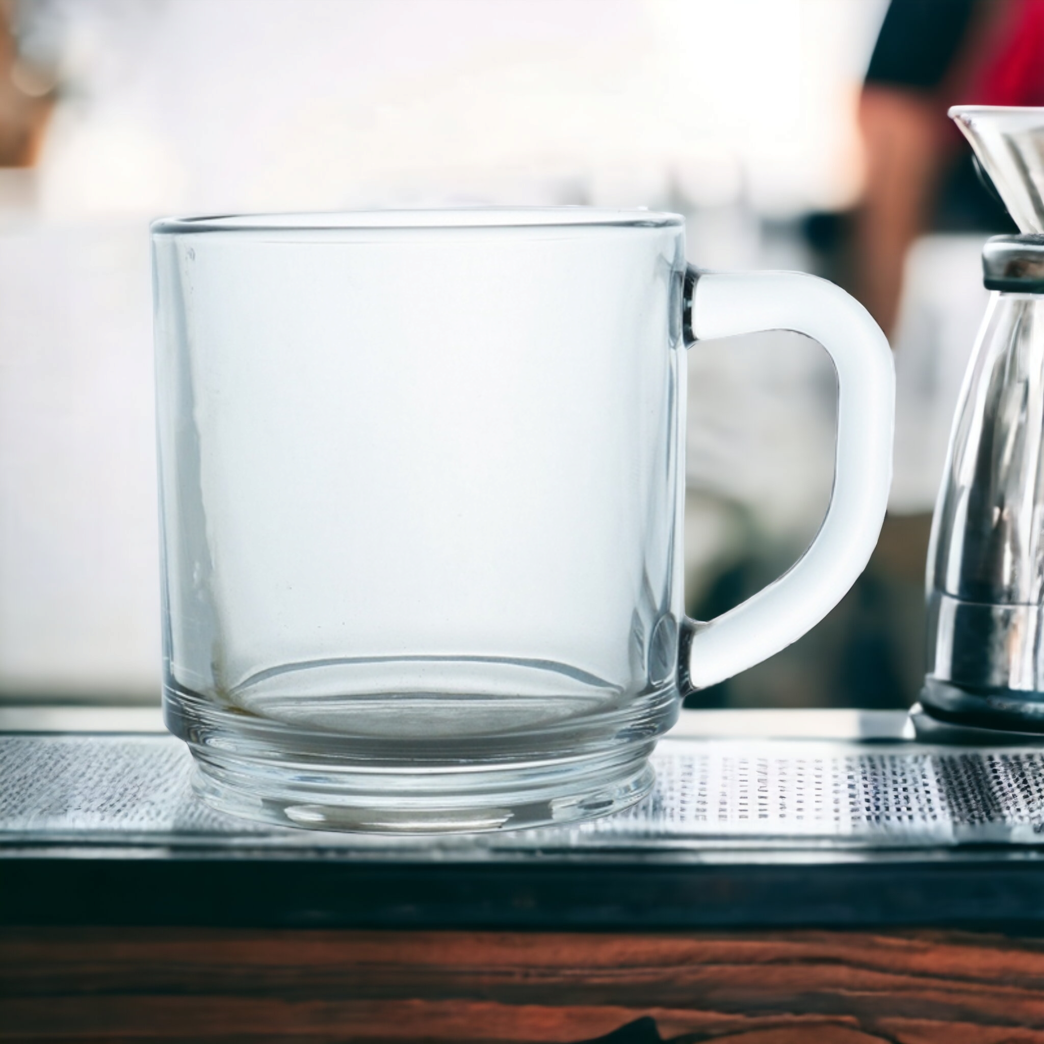 Pasabahce Glass Espresso Coffee Mug 290ml Clear with Handle 40867