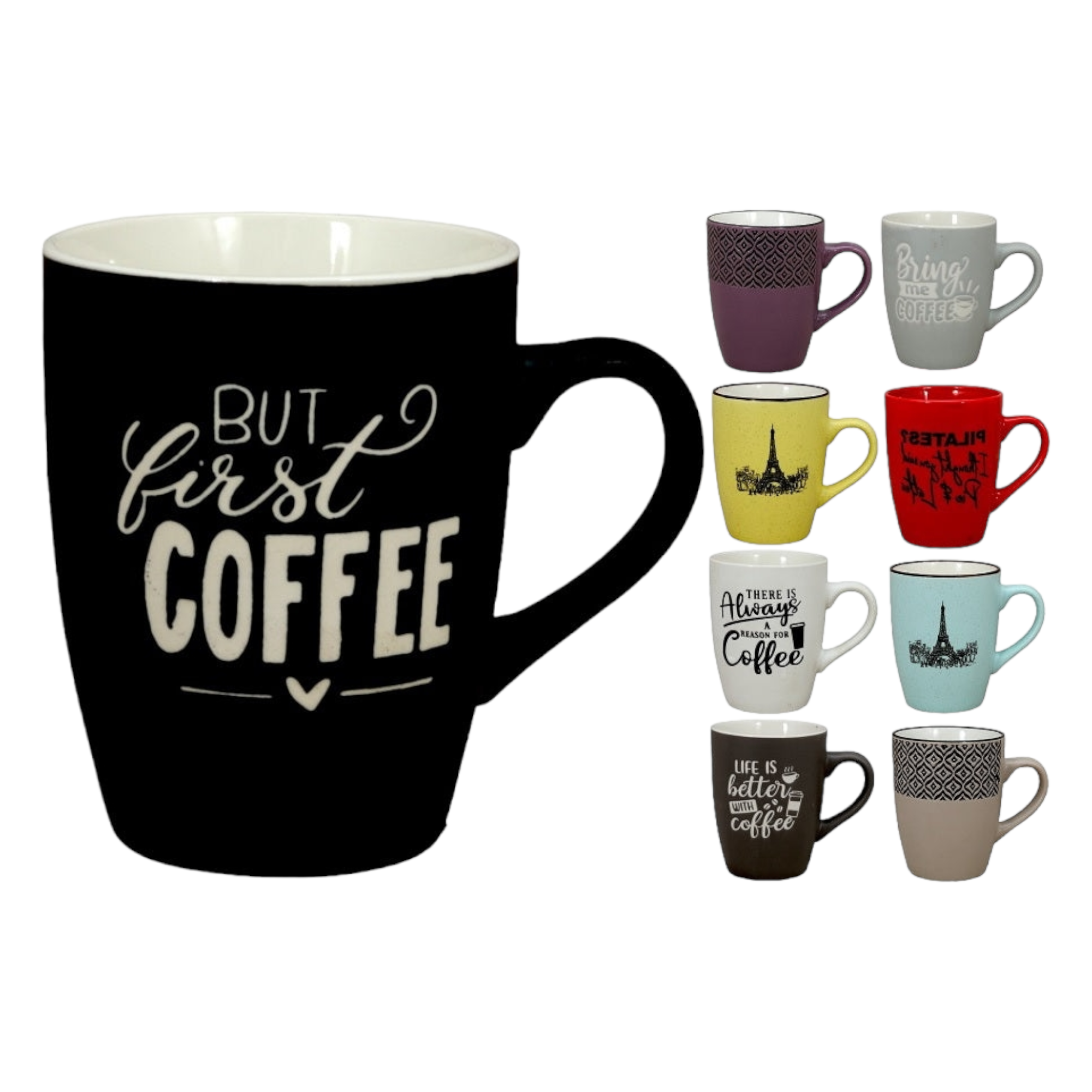 Vintage Ceramic Coffee Mug Slogan 320ml 35180