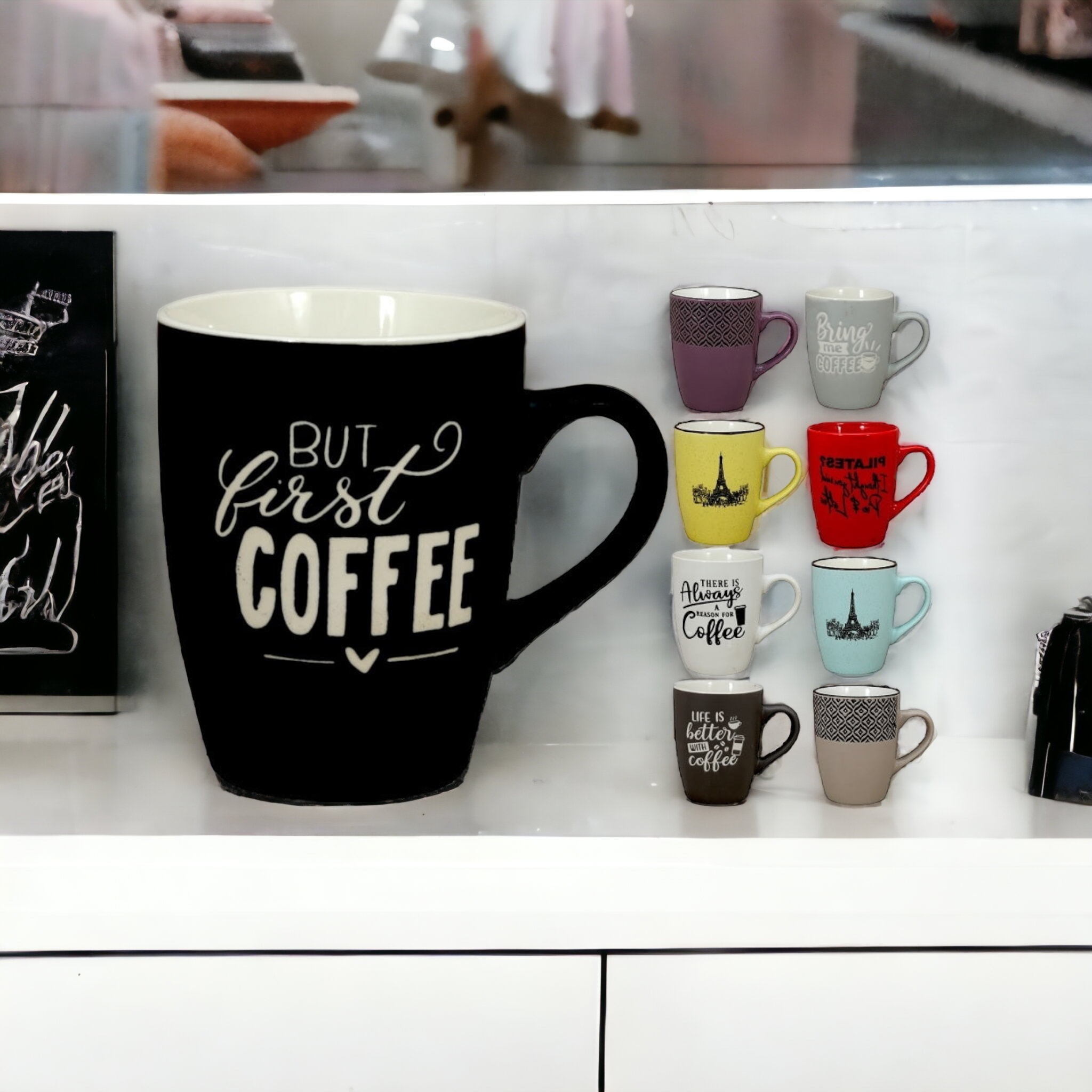 Vintage Ceramic Coffee Mug Slogan 320ml 35180