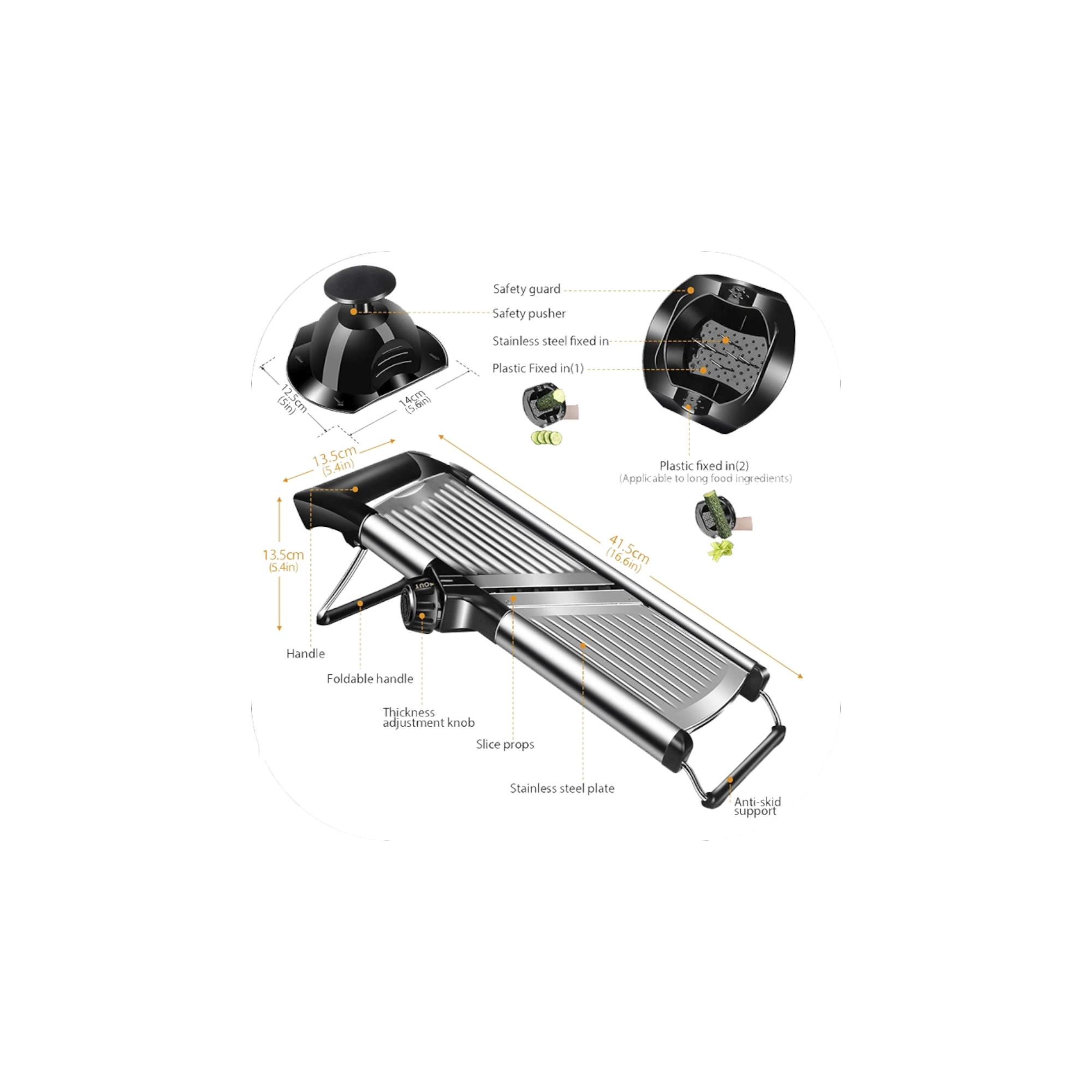 Regent Kitchen Multi Purpose Food Prep Mandoline with 5 Blades