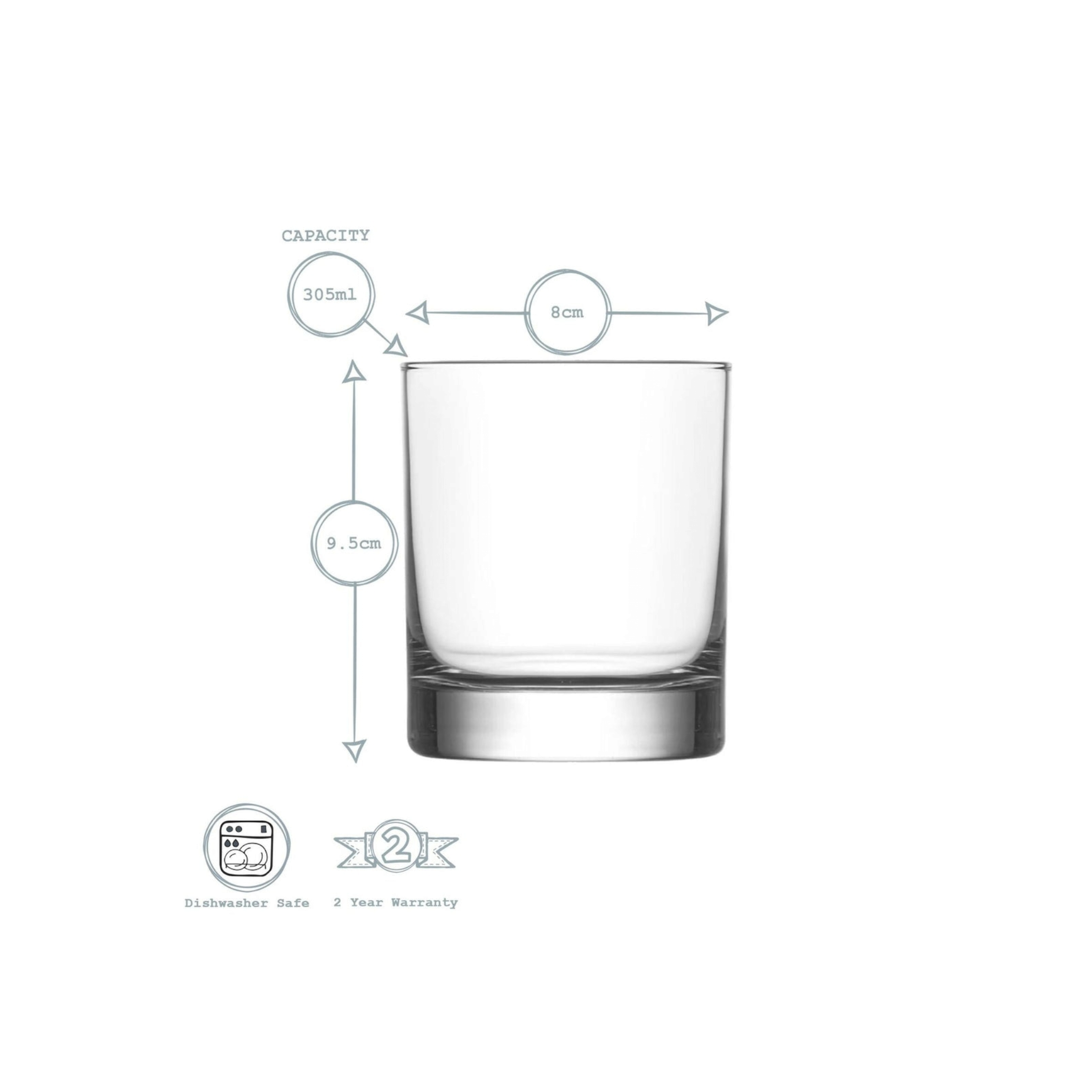 LAV Glass Tumbler 195ml Adrasan Juice Glass 6pcs SGN651