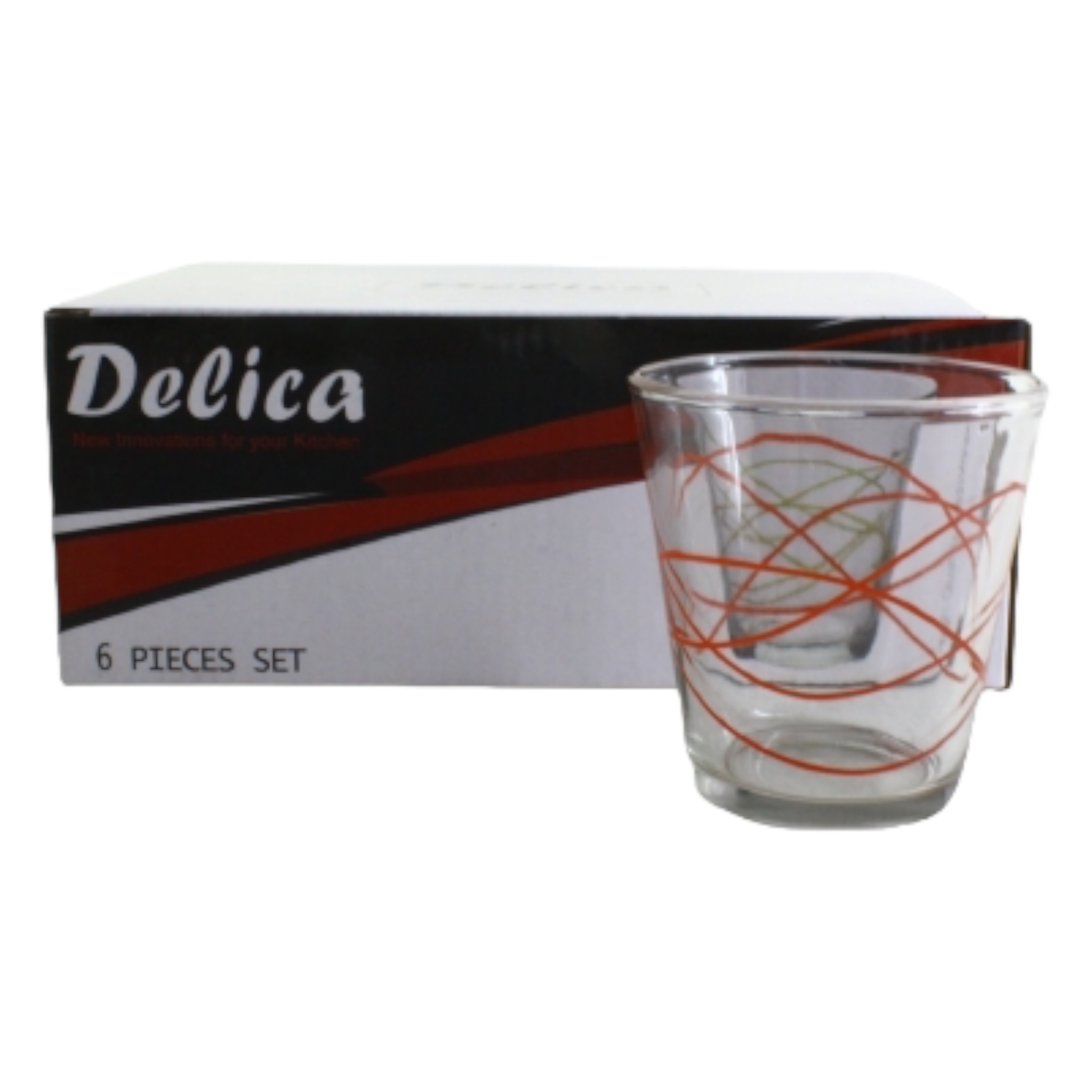 Glass Tumbler 6pack Whisky