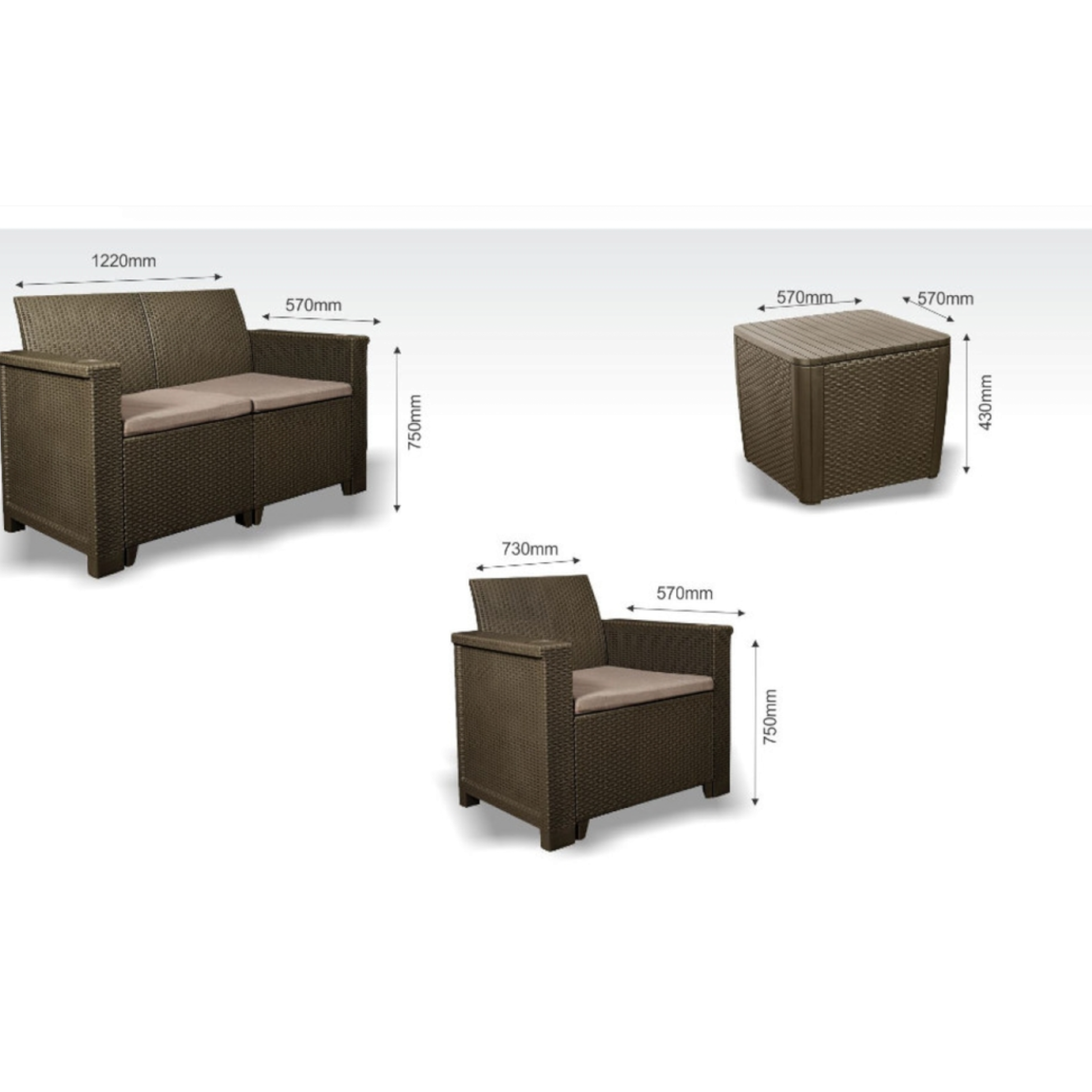 Jabulani 4-Piece Rattan Patio Furniture Set - Contour Outdoor