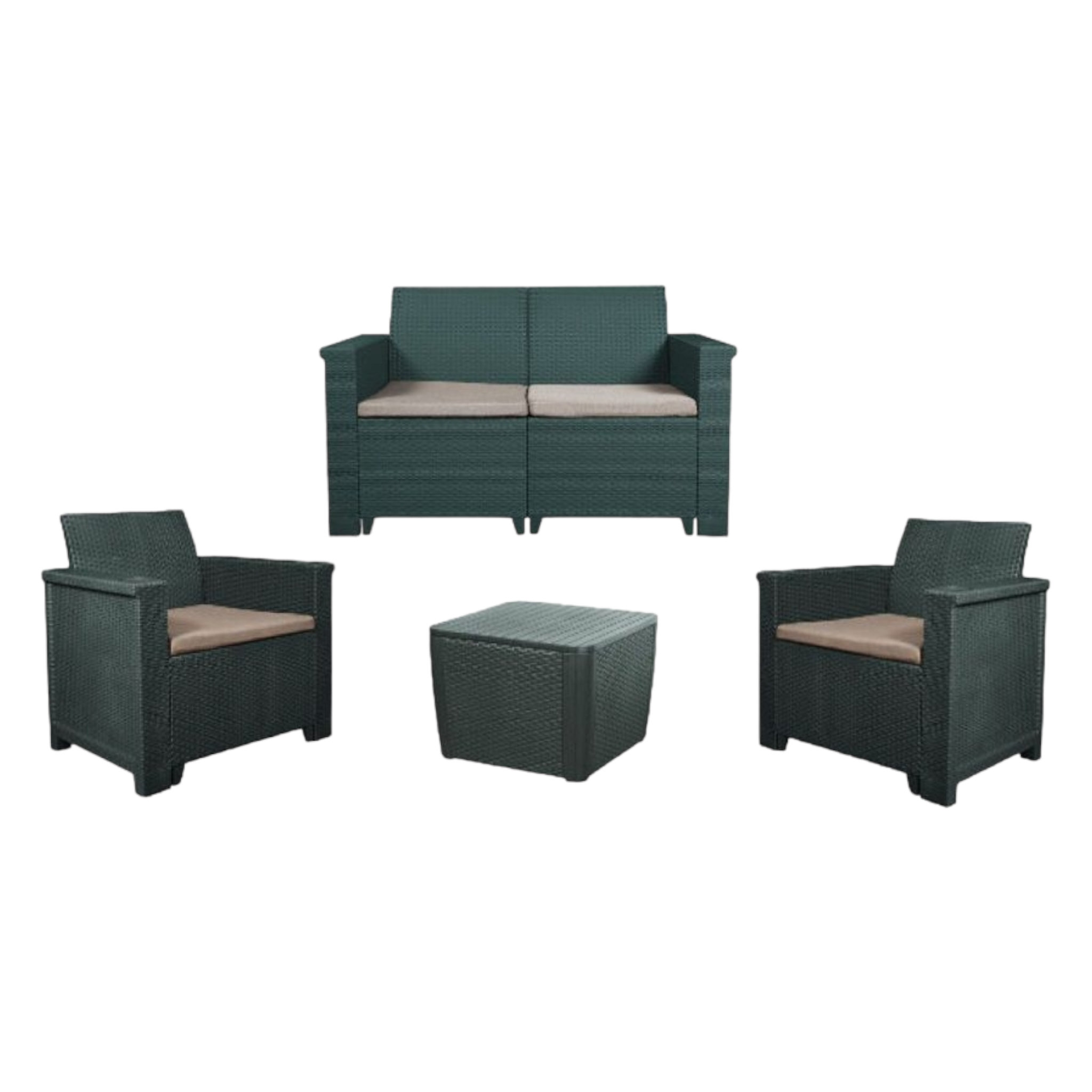 Jabulani 4-Piece Rattan Patio Furniture Set - Contour Outdoor
