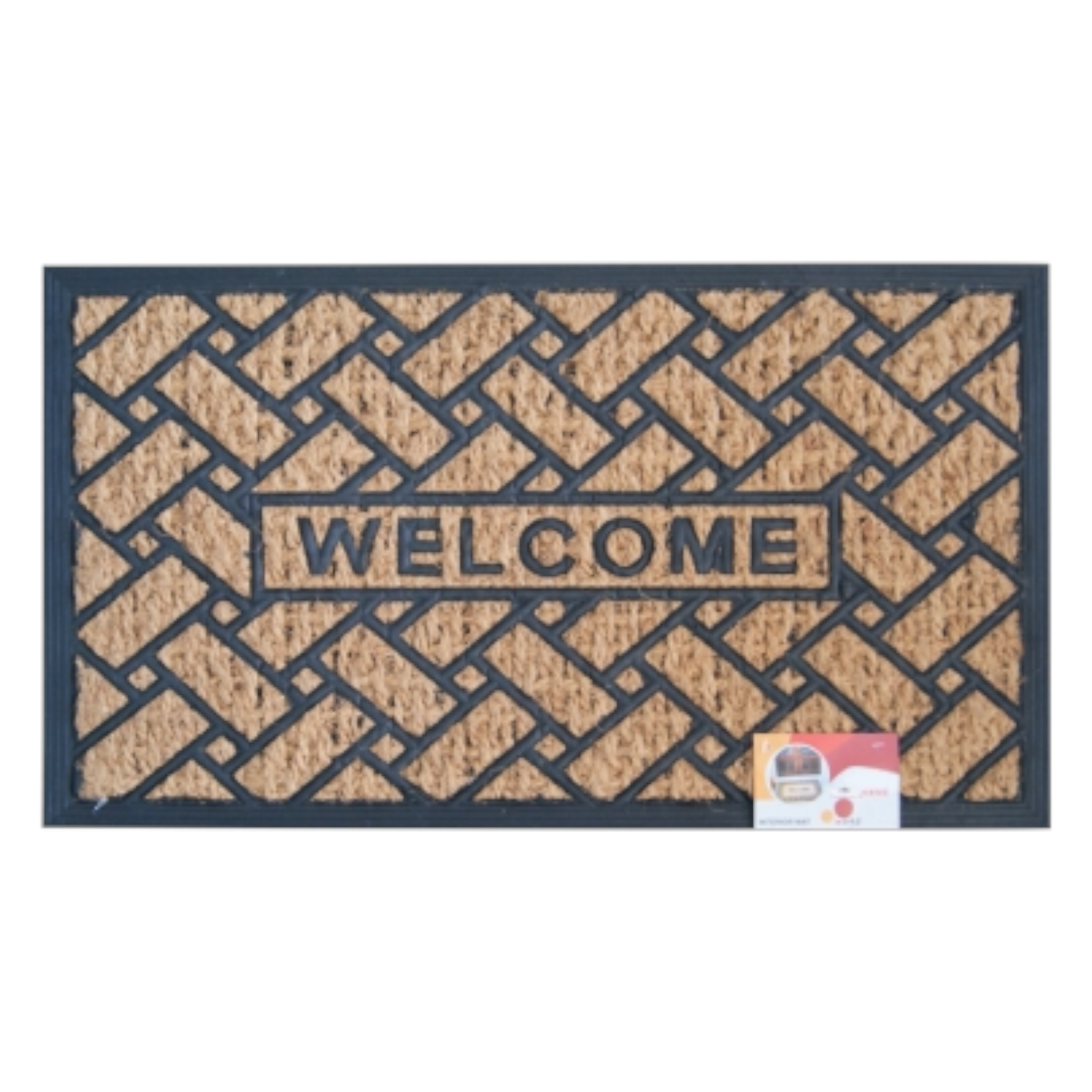 Totally Home Rubber Coir Fibre Door Welcome Mat