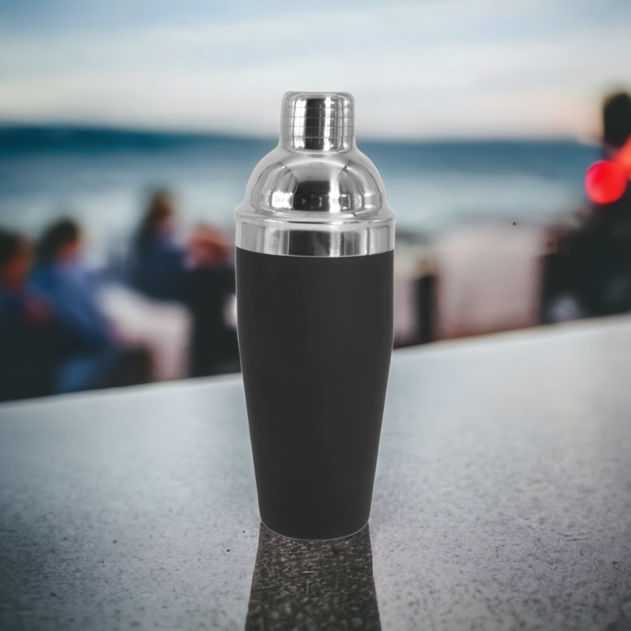 Bar Butler Cocktail Shaker 750ml Soft Touch Finish Black 12046