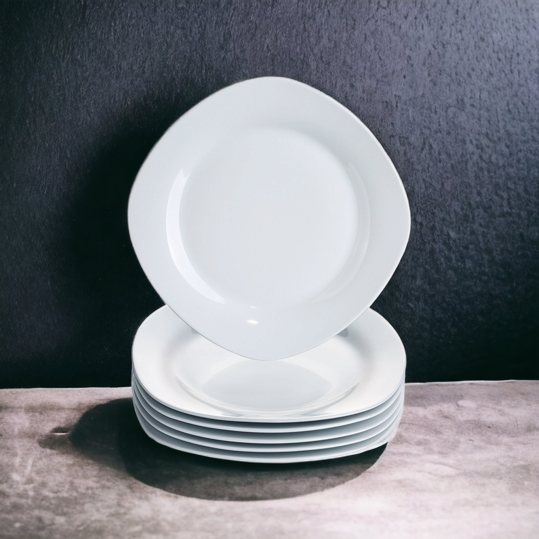 Ceramic Dinner Plate 10.5inch Square White