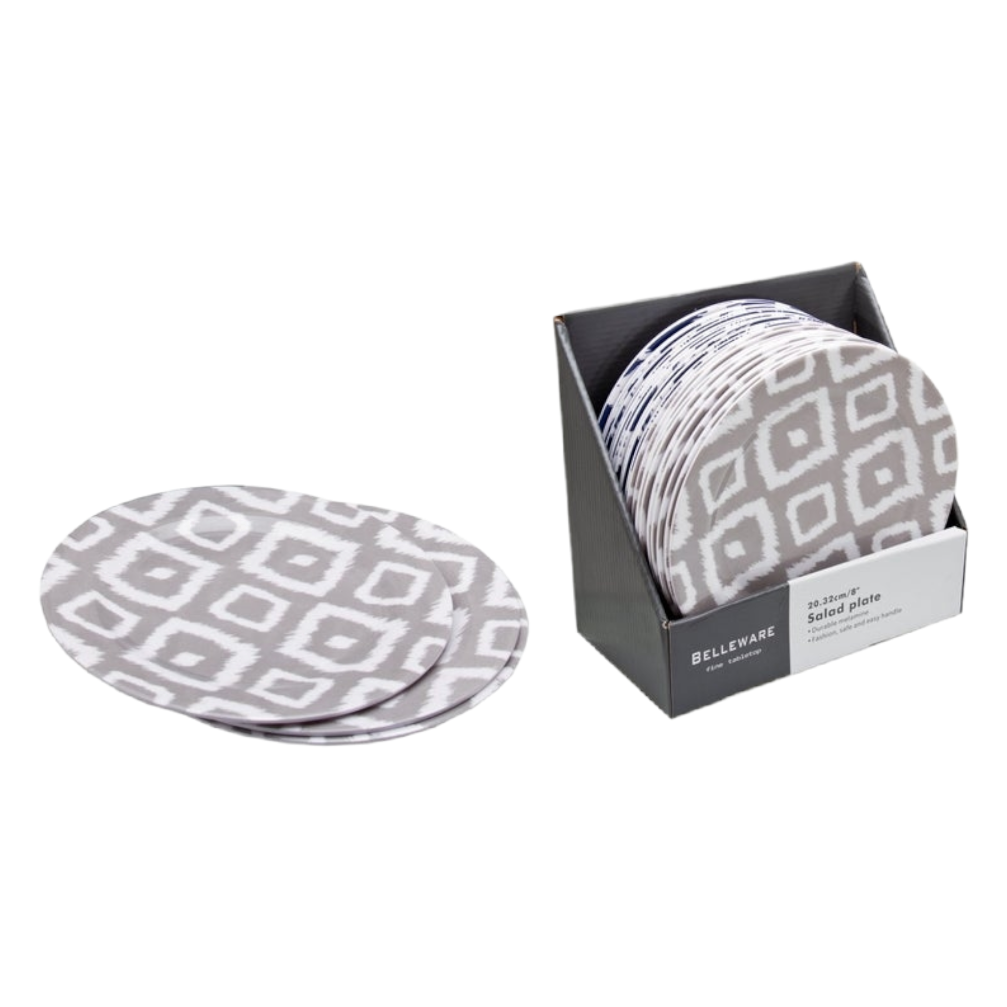 Melamine Grey Side Plate 202x17mm