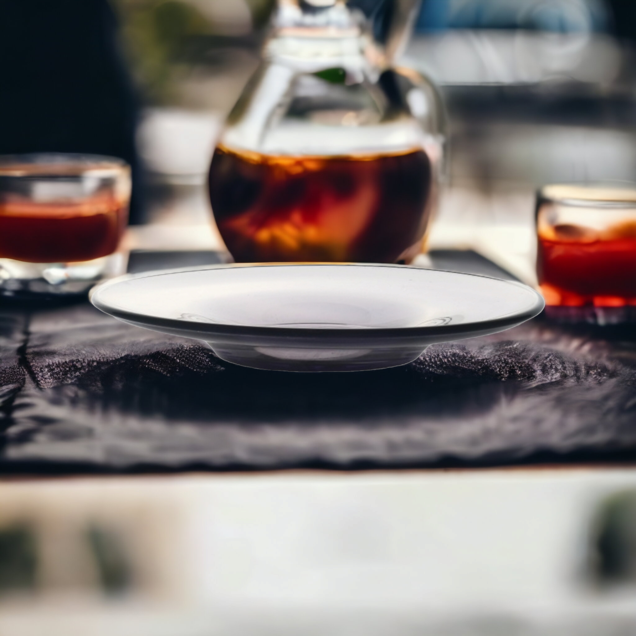 Pasabahce Turkish Tea Saucer Plate Purple 11.5cmx11.5cm 40443