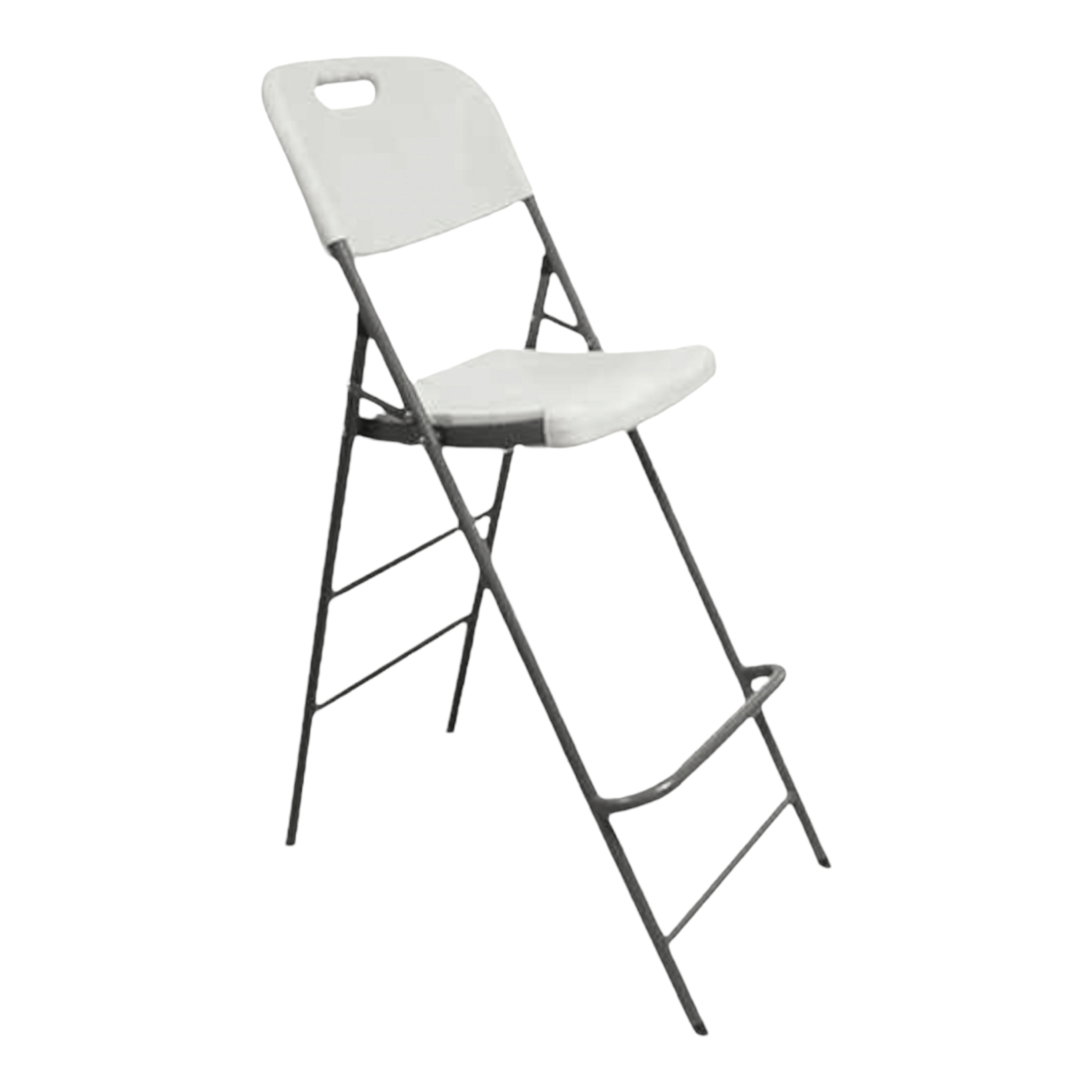 Folding Cocktail Bistro Chair White 57x46x112cm