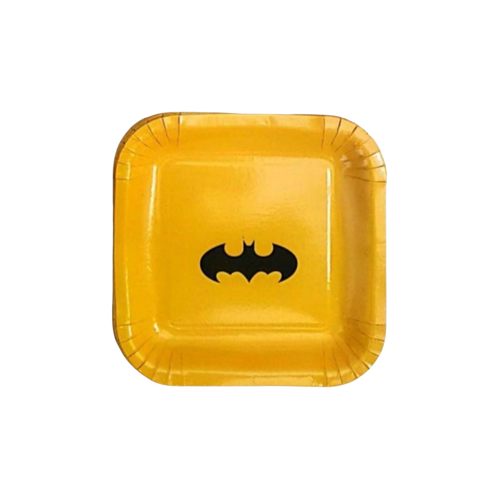 Disney Batman Party Paper Plate Square Yellow 9inch 10pack