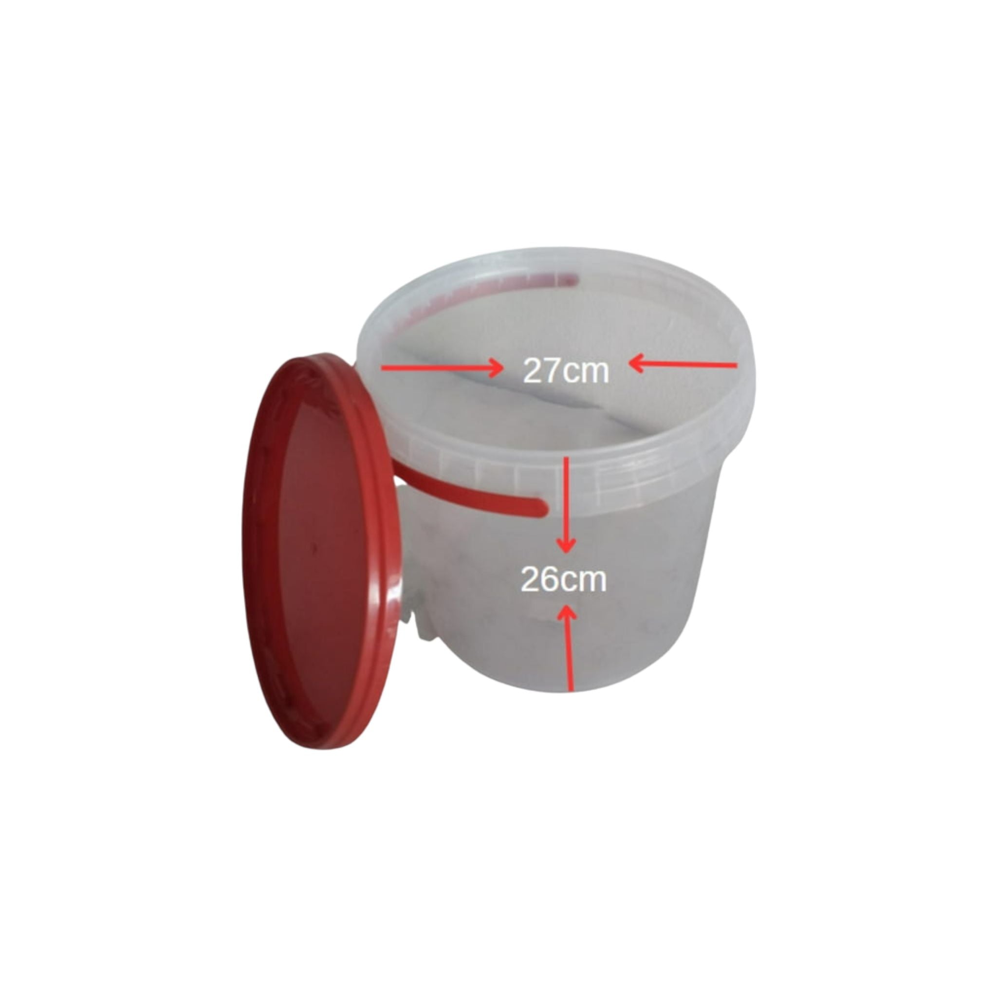 9L Bucket Tamper Proof with Lid - Atchar Container Transparent