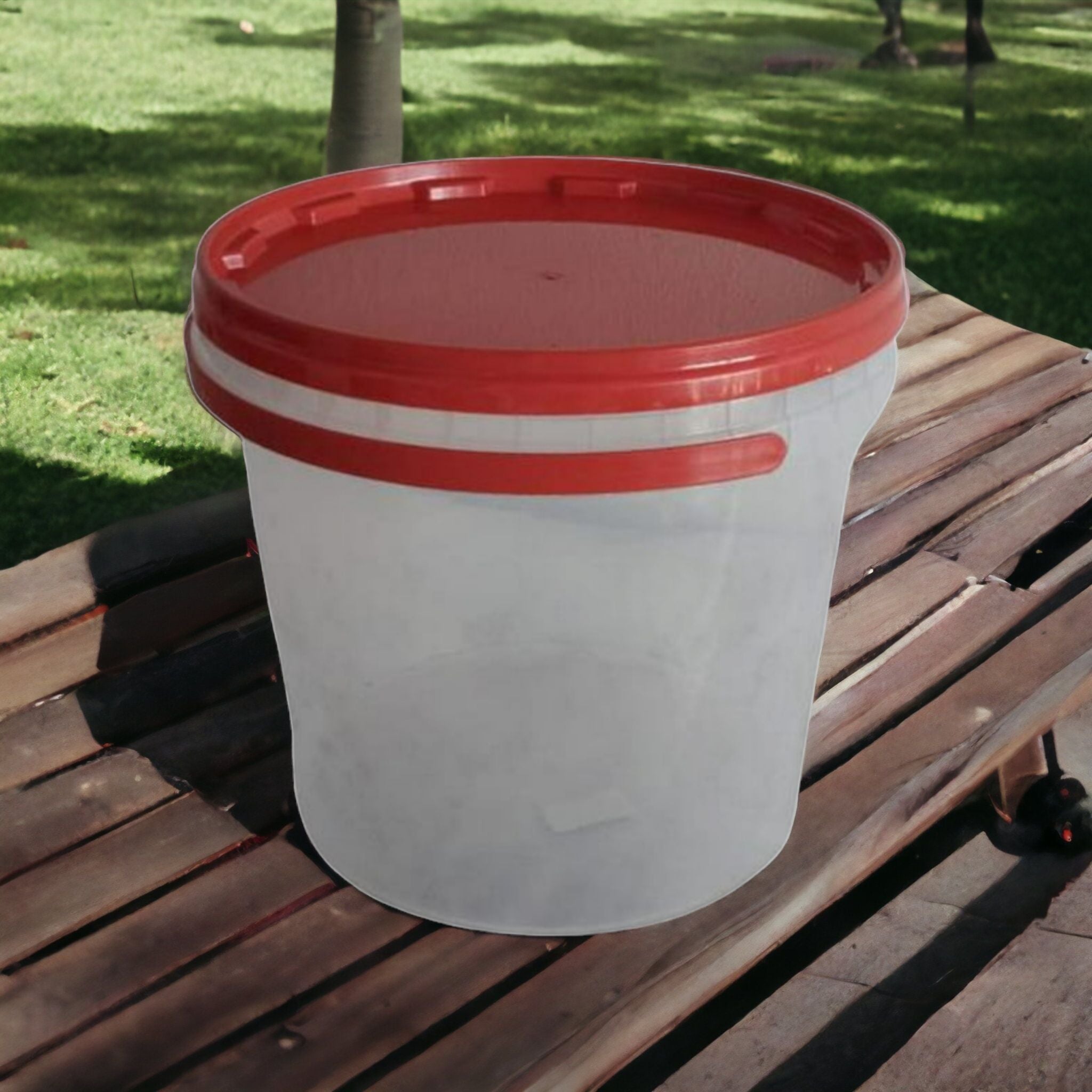 9L Bucket Tamper Proof with Lid - Atchar Container Transparent