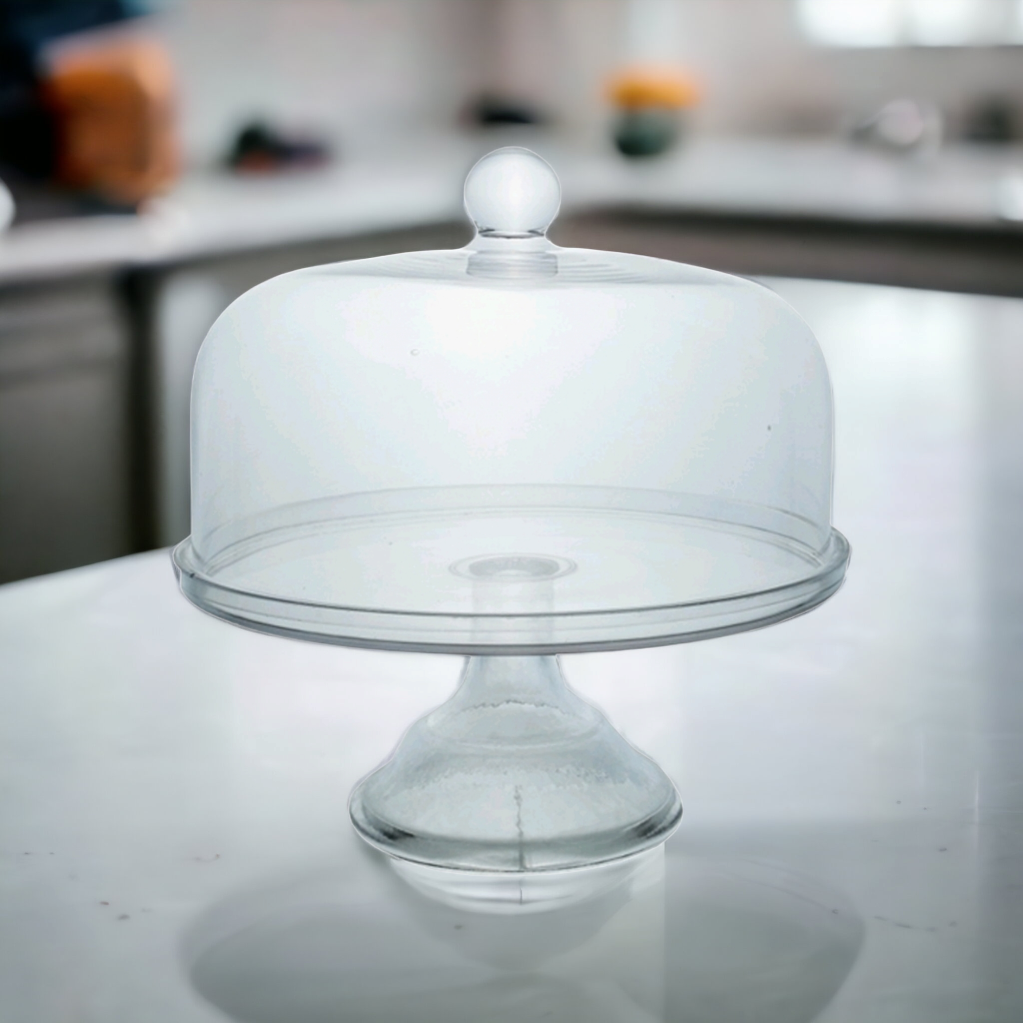 Pasabahce Glass Cake Dome Footed 26x26cm 34535