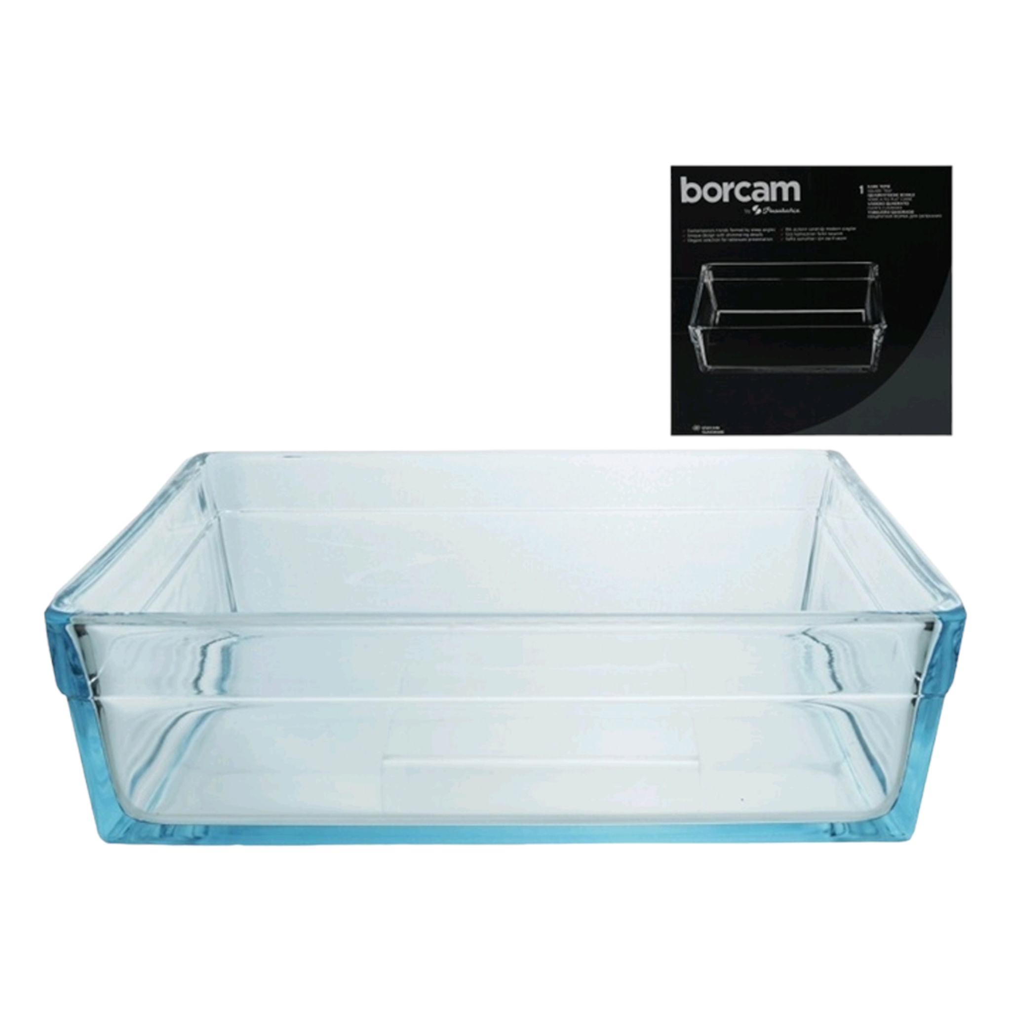 Borcam Glass Serving Dish Square Tray 2400ml 23260